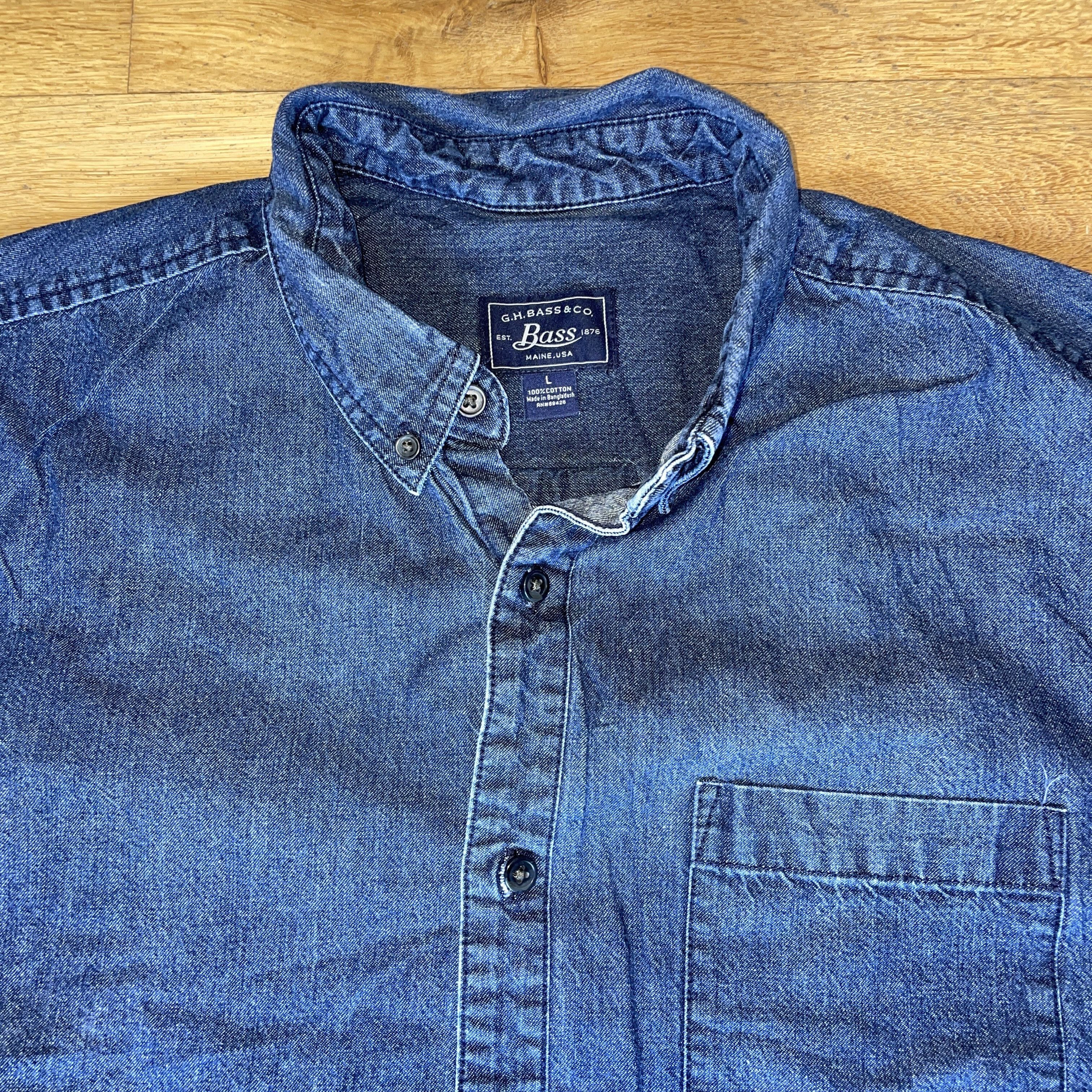 G.H. Bass & Co. G.h.bass Men's Fashionable Jeans Shirt Size L Size US L / EU 52-54 / 3 - 3 Thumbnail