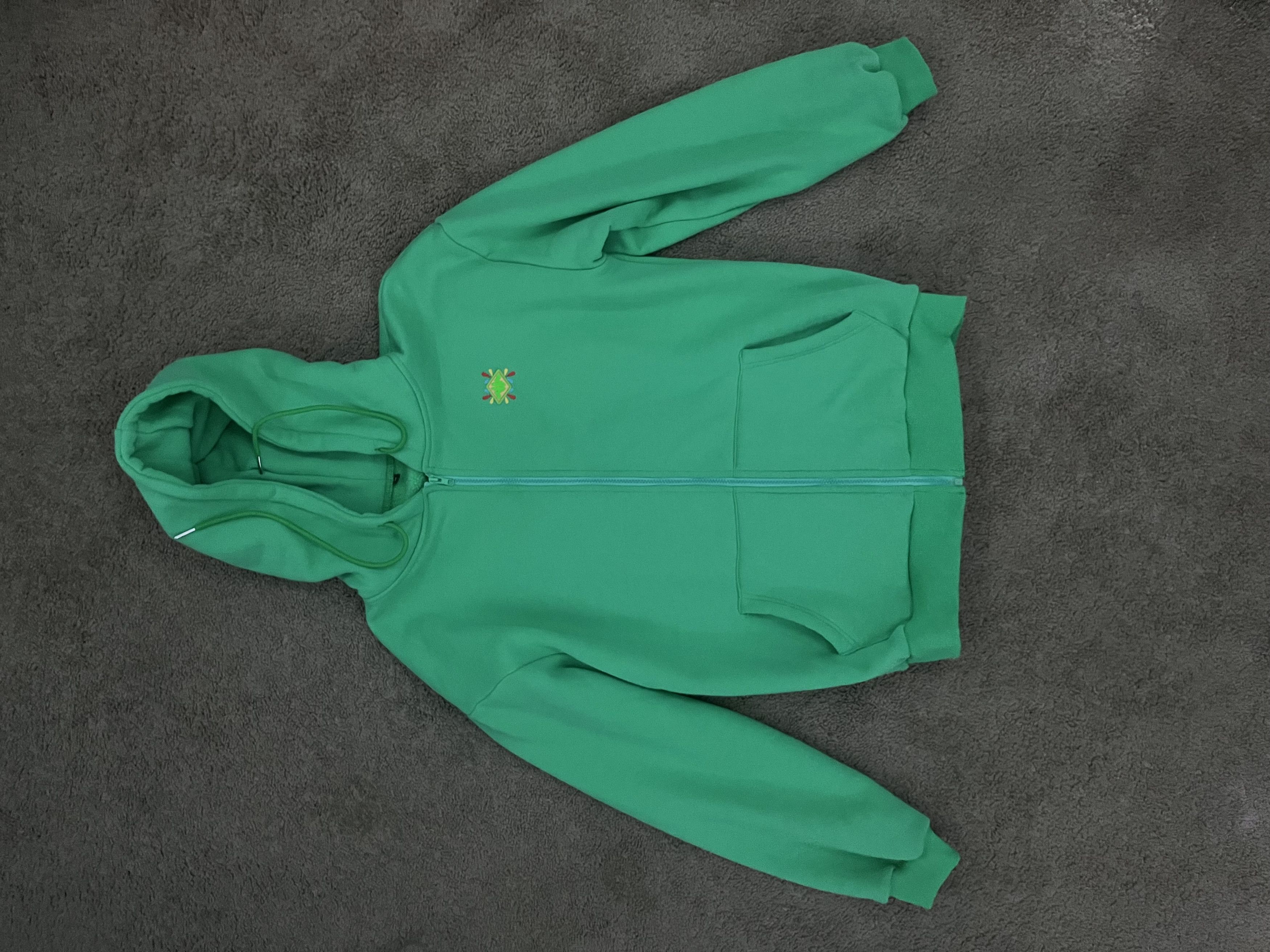 Other Custom Brazil Turquoise Hoodie Size US M / EU 48-50 / 2 - 2 Thumbnail