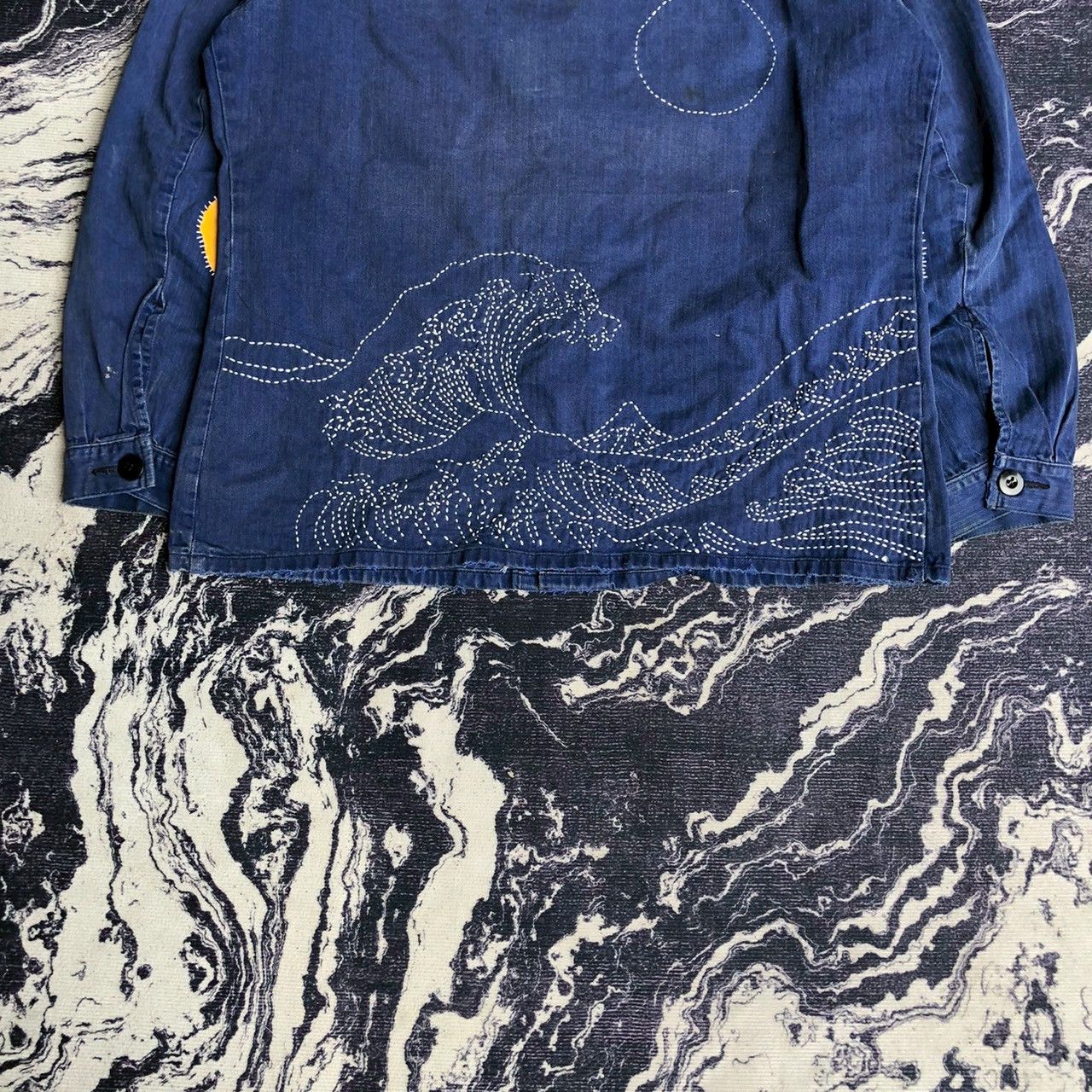Vintage Vintage 1989 Indigo Work Jacket Sashiko Style Size US M / EU 48-50 / 2 - 3 Thumbnail