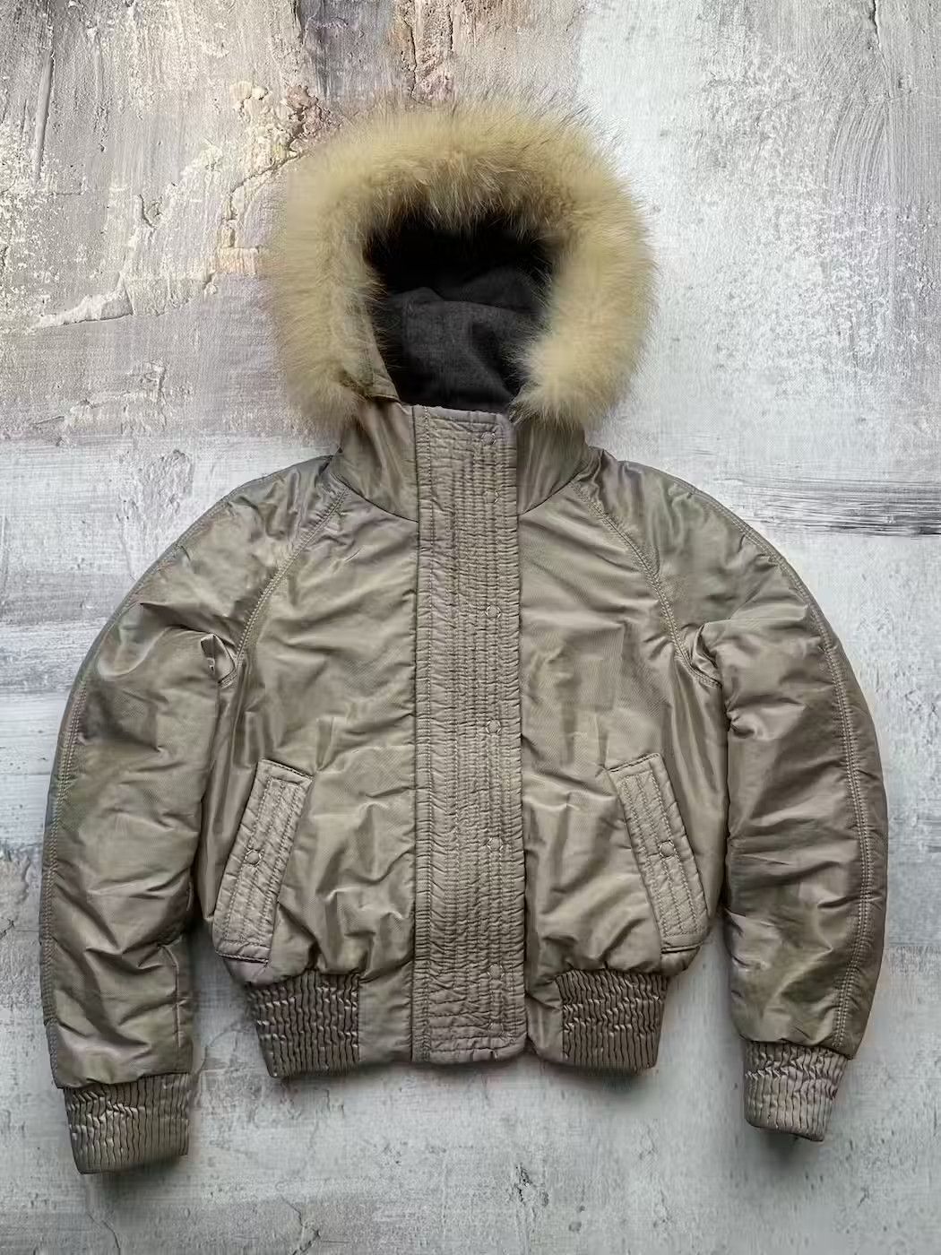 image of Cerruti 1881 x Vintage Cerruti Amazing Vintage Punk Cropped Jacket Natural Fur in Brown, Women's (S