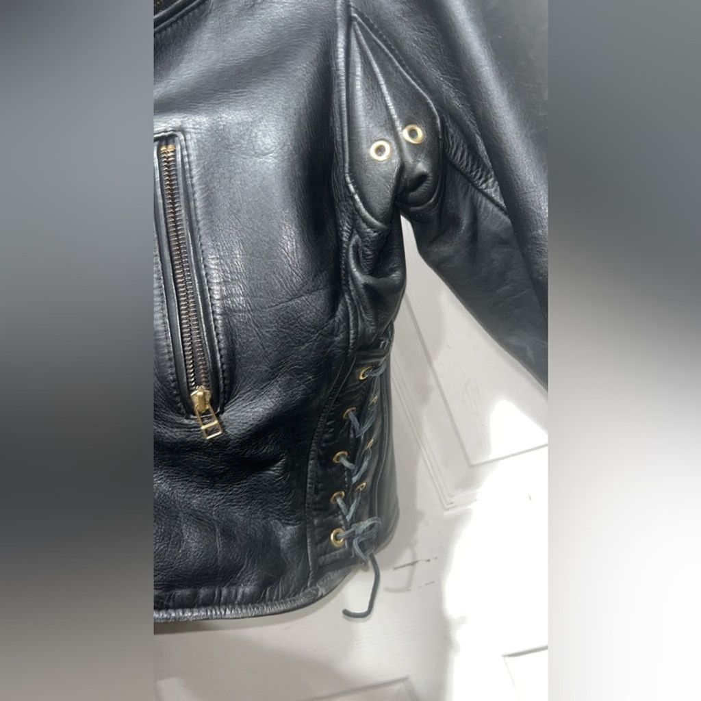 Other Xpert Sport black leather motorcycle jacket, size 42 Size US M / EU 48-50 / 2 - 8 Thumbnail
