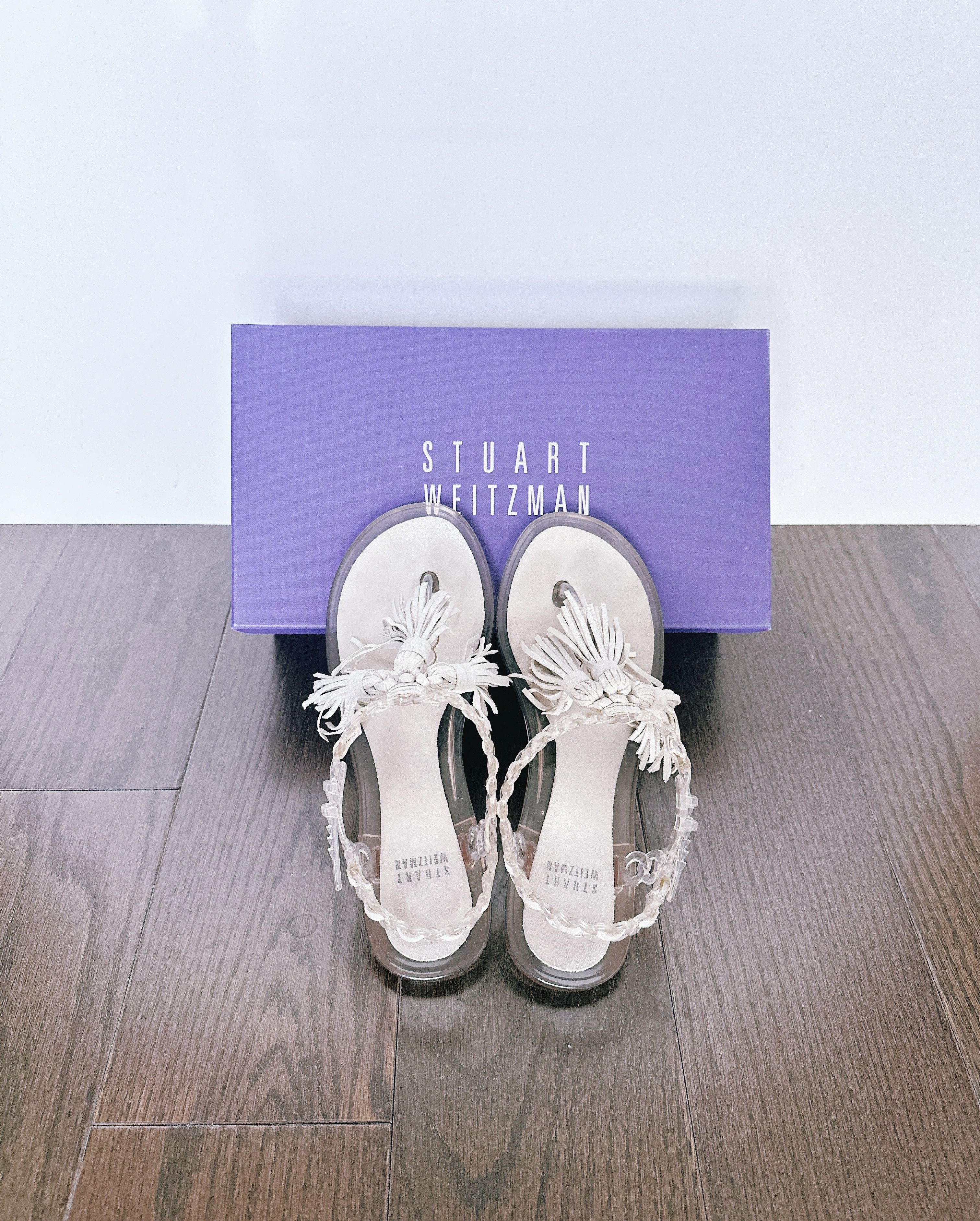 Stuart Weitzman Stuart Weitzman Flat Getali Jelly Tassel Thong Sandals Size US 8 / IT 38 - 1 Thumbnail