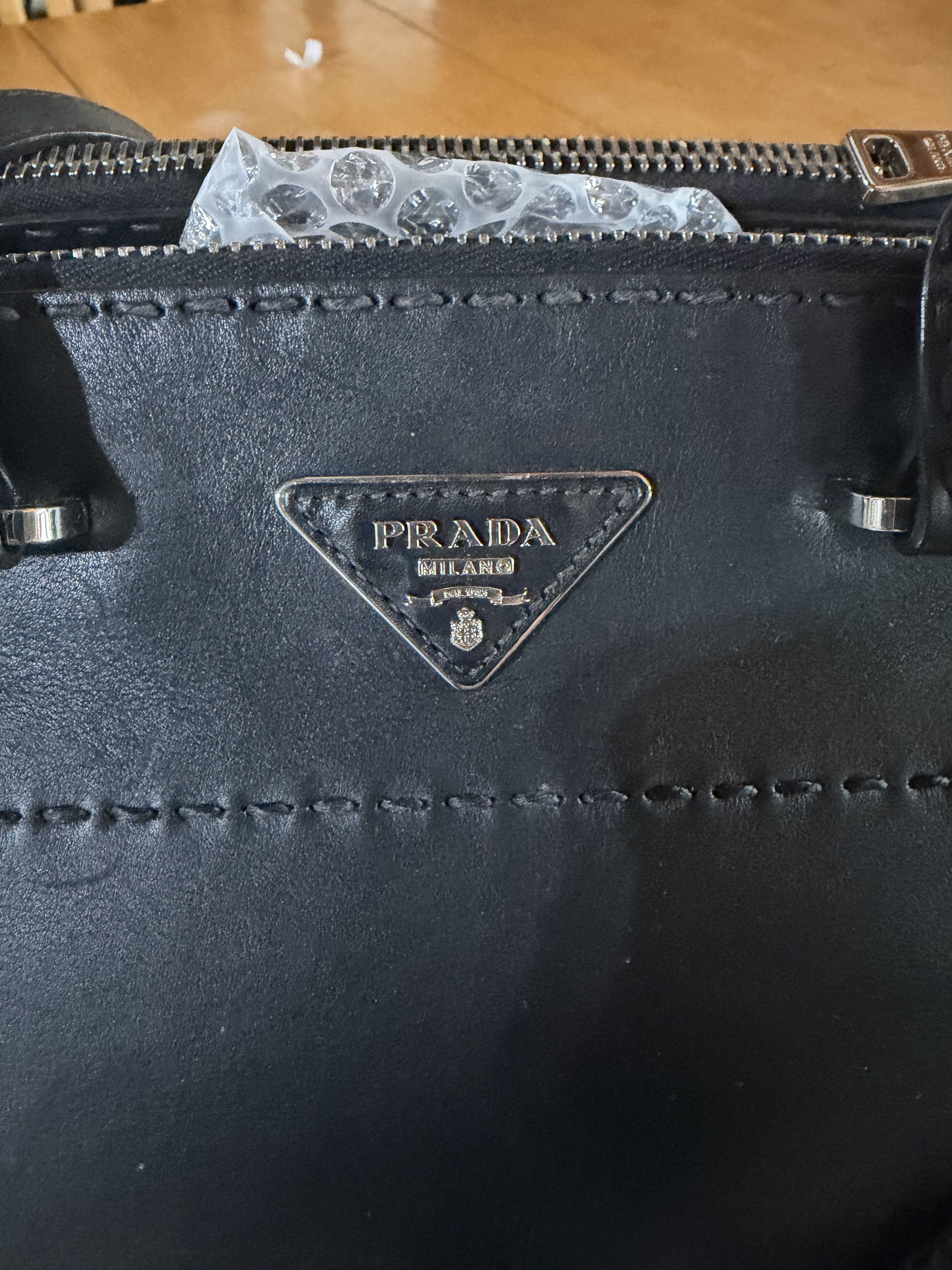 Prada Prada Galleria Medium Satchel Tote Bag Black Double Zip Size ONE SIZE - 12 Thumbnail