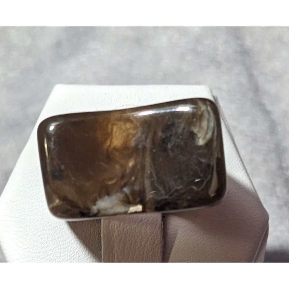 Other Dark Brown Mottled Abstract Chunky Fashion Ring Size 7 Size ONE SIZE - 2 Thumbnail