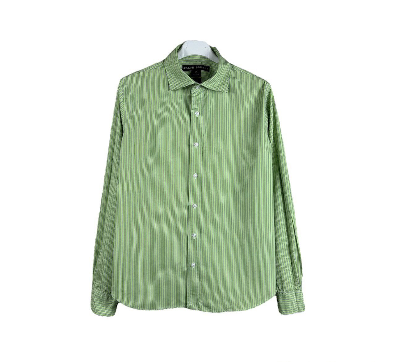 Polo Ralph Lauren × Ralph Lauren × Ralph Lauren Black Label Ralph Lauren black label classic lime striped shirt casual Size XL / US 12-14 / IT 48-50 - 1 Thumbnail