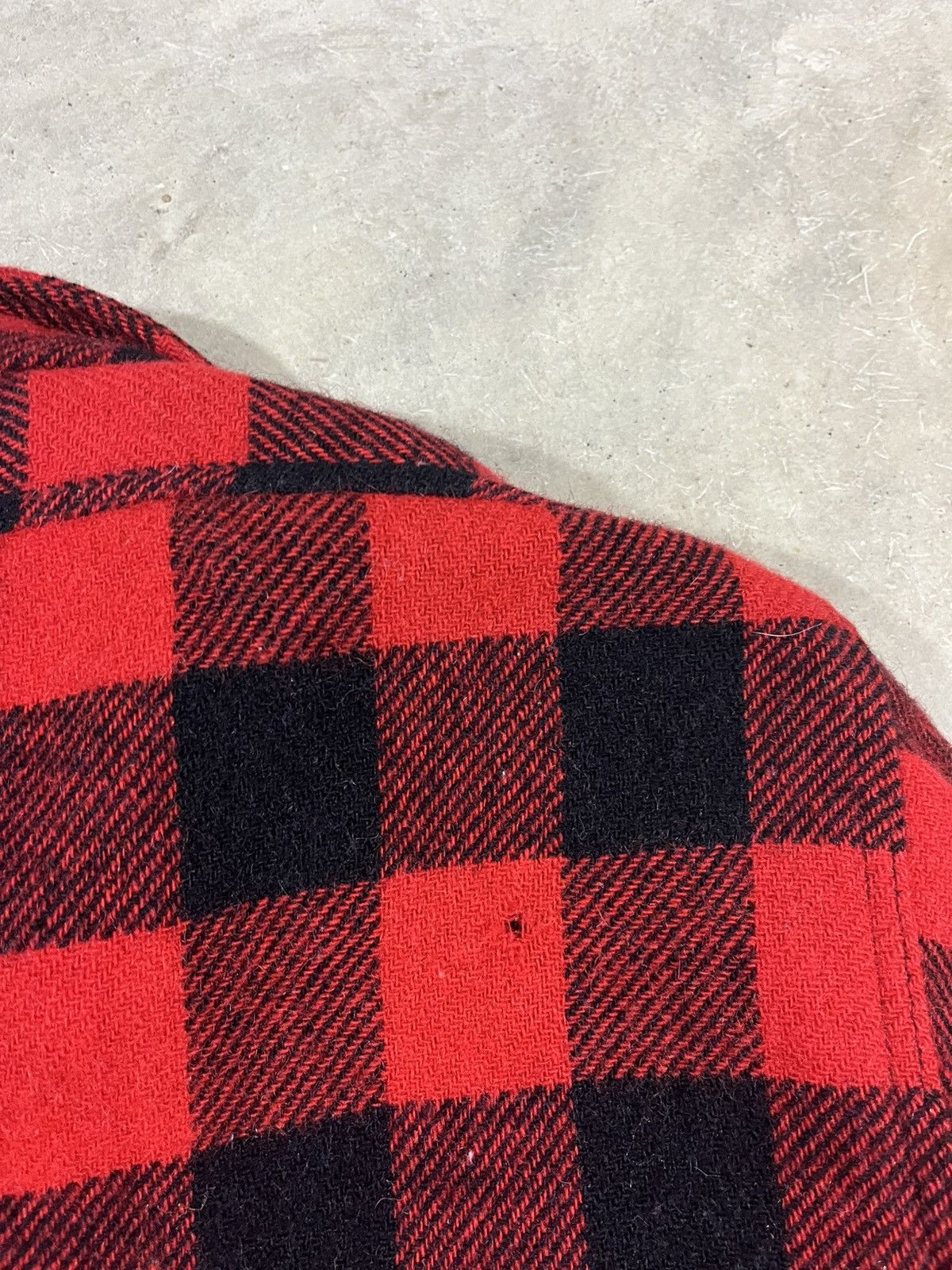 Vintage Vintage 50s Wool Buffalo Plaid Flannel Shirt Jacket Red Size US S / EU 44-46 / 1 - 10 Thumbnail