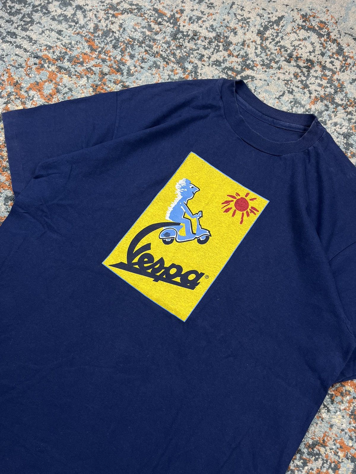 Vintage Vintage 90s Piaggio Vespa sctooters / motorcycles promo tee Size US XL / EU 56 / 4 - 3 Thumbnail