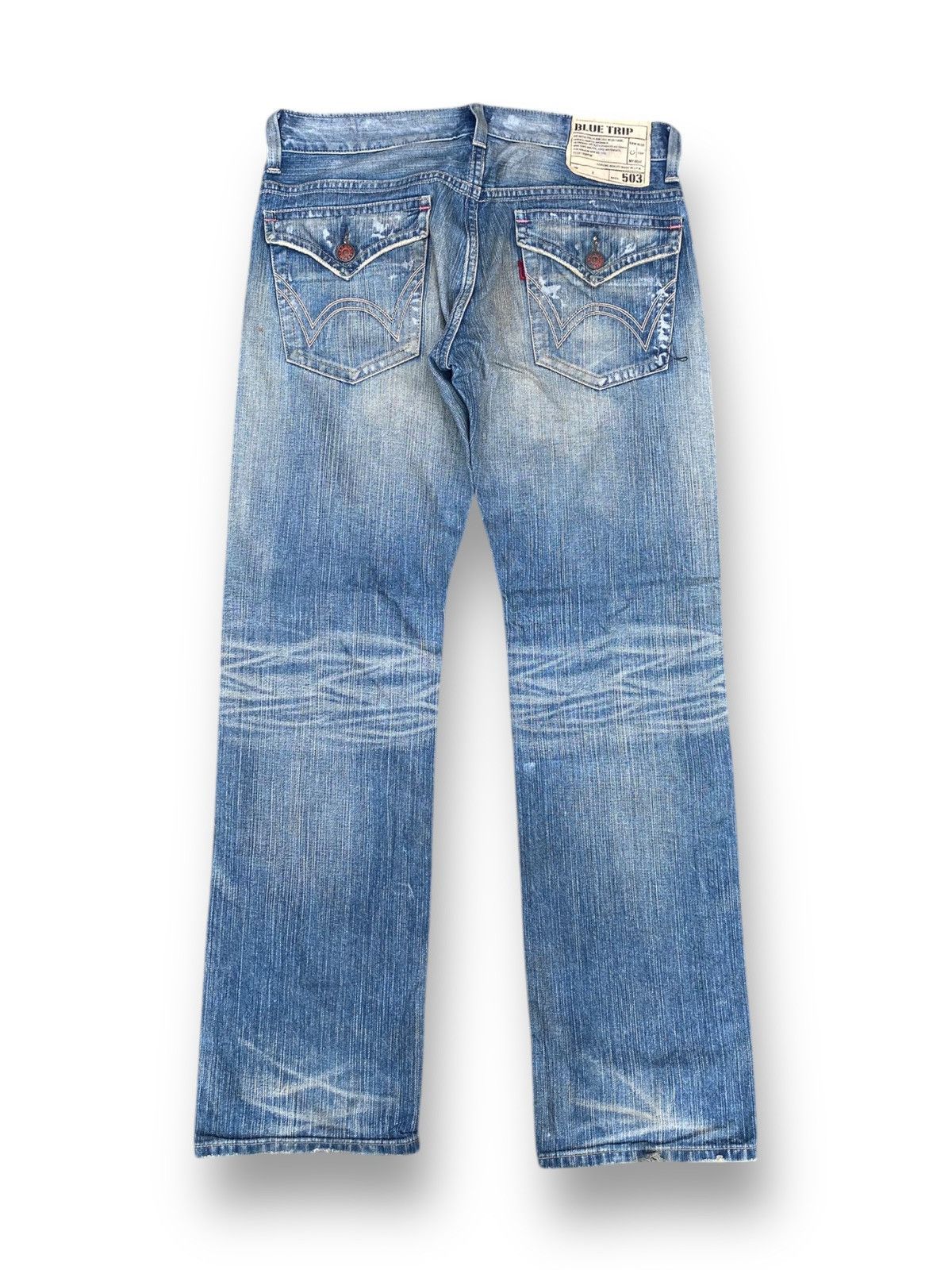 Edwin × Japanese Brand × Vintage Vintage Selvedge Distressed Edwin 503 Denim Jeans. #D8 Size US 34 / EU 50 - 6 Thumbnail