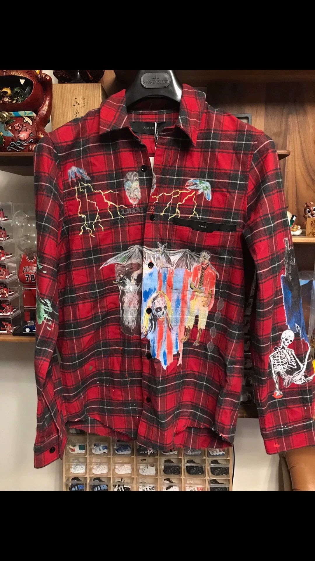 Amiri Red Plaid Graphic Button-Up Shirt XS Size US XS / EU 42 / 0 - 1 Thumbnail