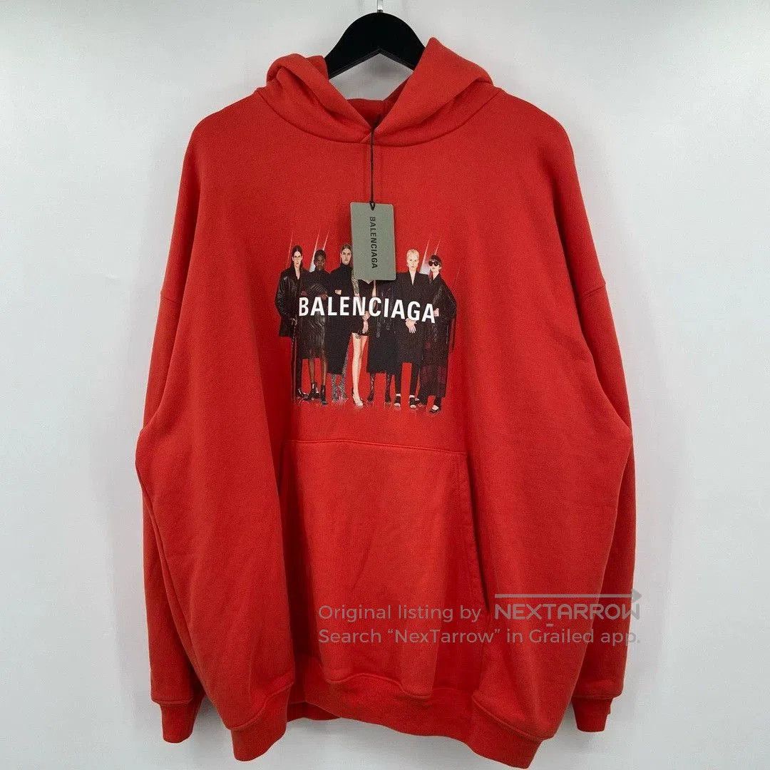 Balenciaga Balenciaga Red Portrait Hoodie. Size US S / EU 44-46 / 1 - 1 Thumbnail