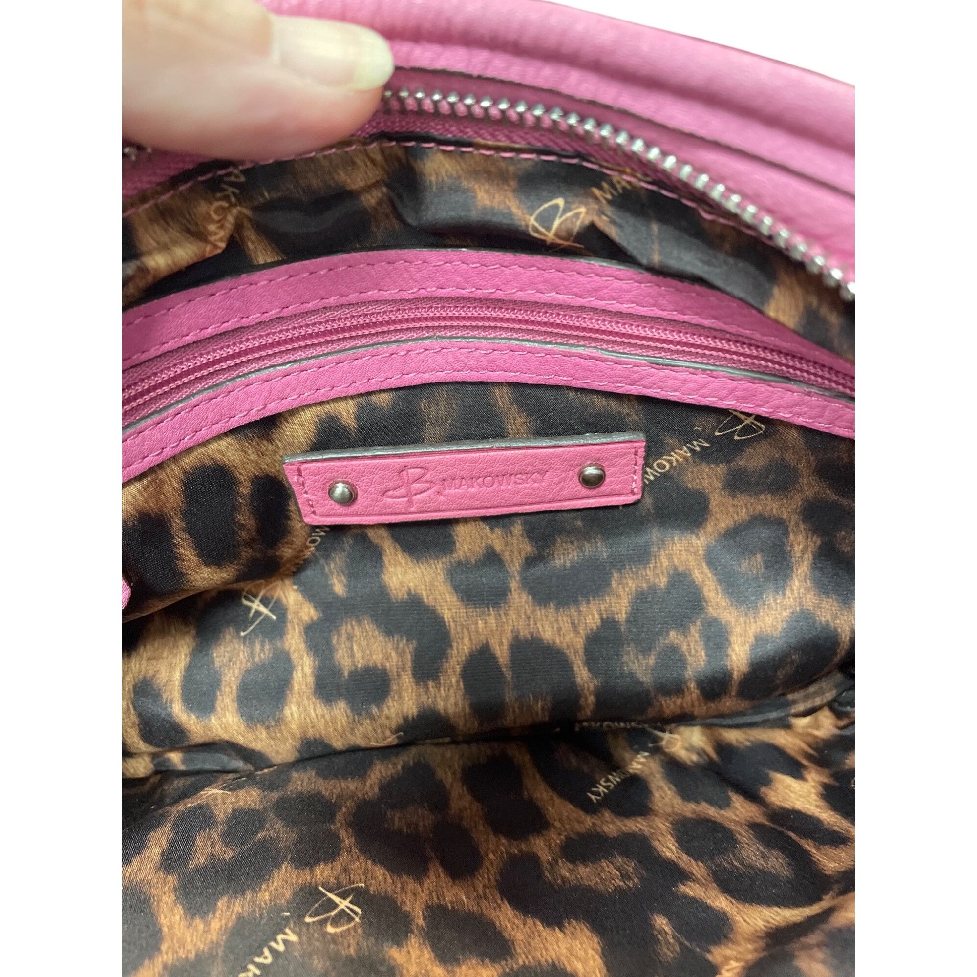 Other B. Makowsky Womans Pink Leather Crossbody Shoulderbag SKU 94 Size ONE SIZE - 12 Thumbnail