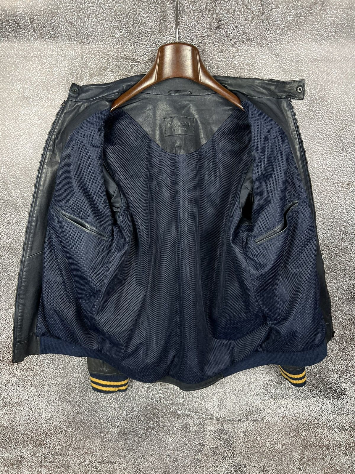 NN07 Nn07 No Nationality Leather Zip Biker Jacket Sample rare L Size US L / EU 52-54 / 3 - 3 Thumbnail