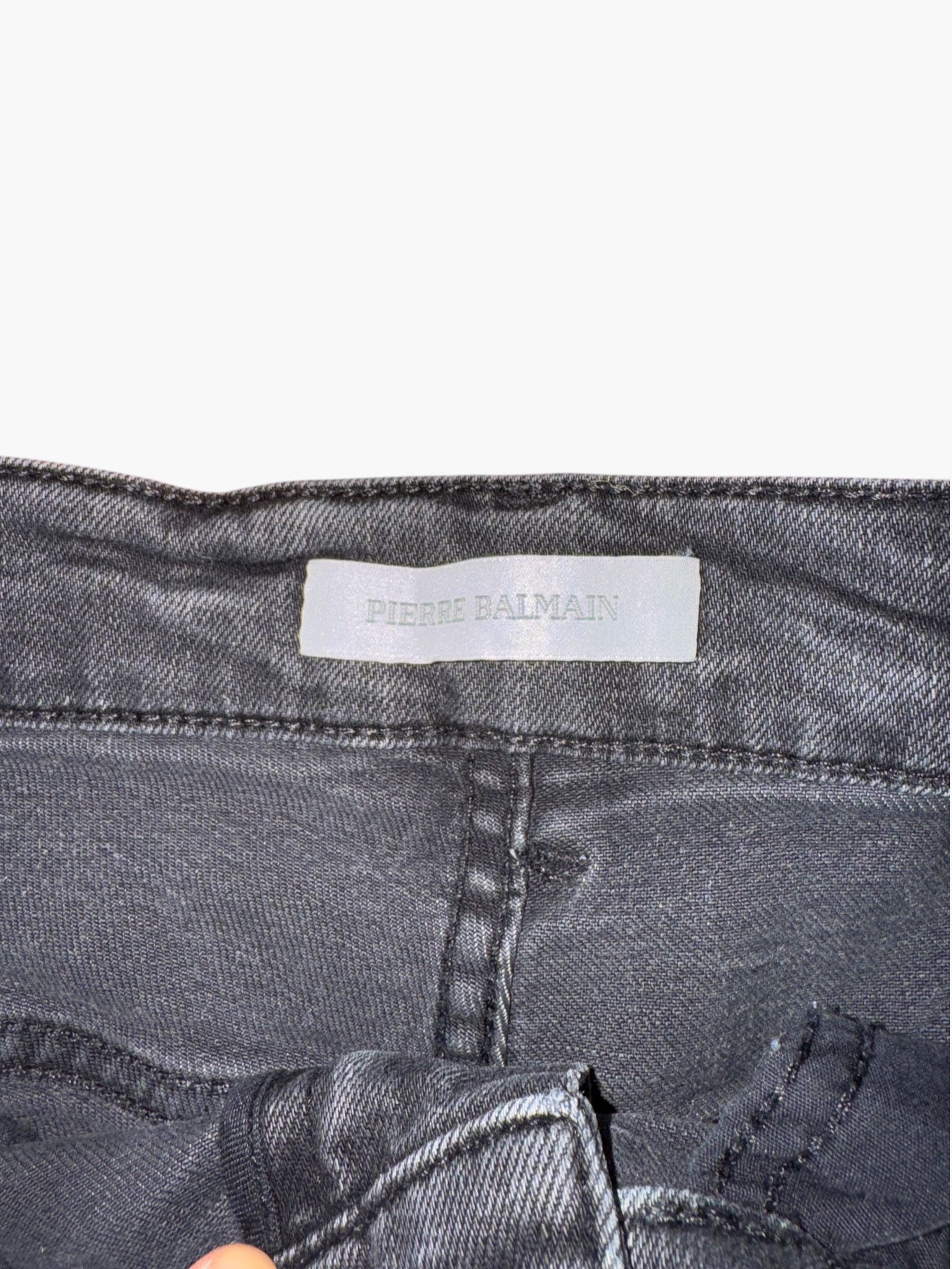 Pierre Balmain 🏍️ Balmain Paris - Iconic Black Biker Denim Size US 30 / EU 46 - 3 Thumbnail