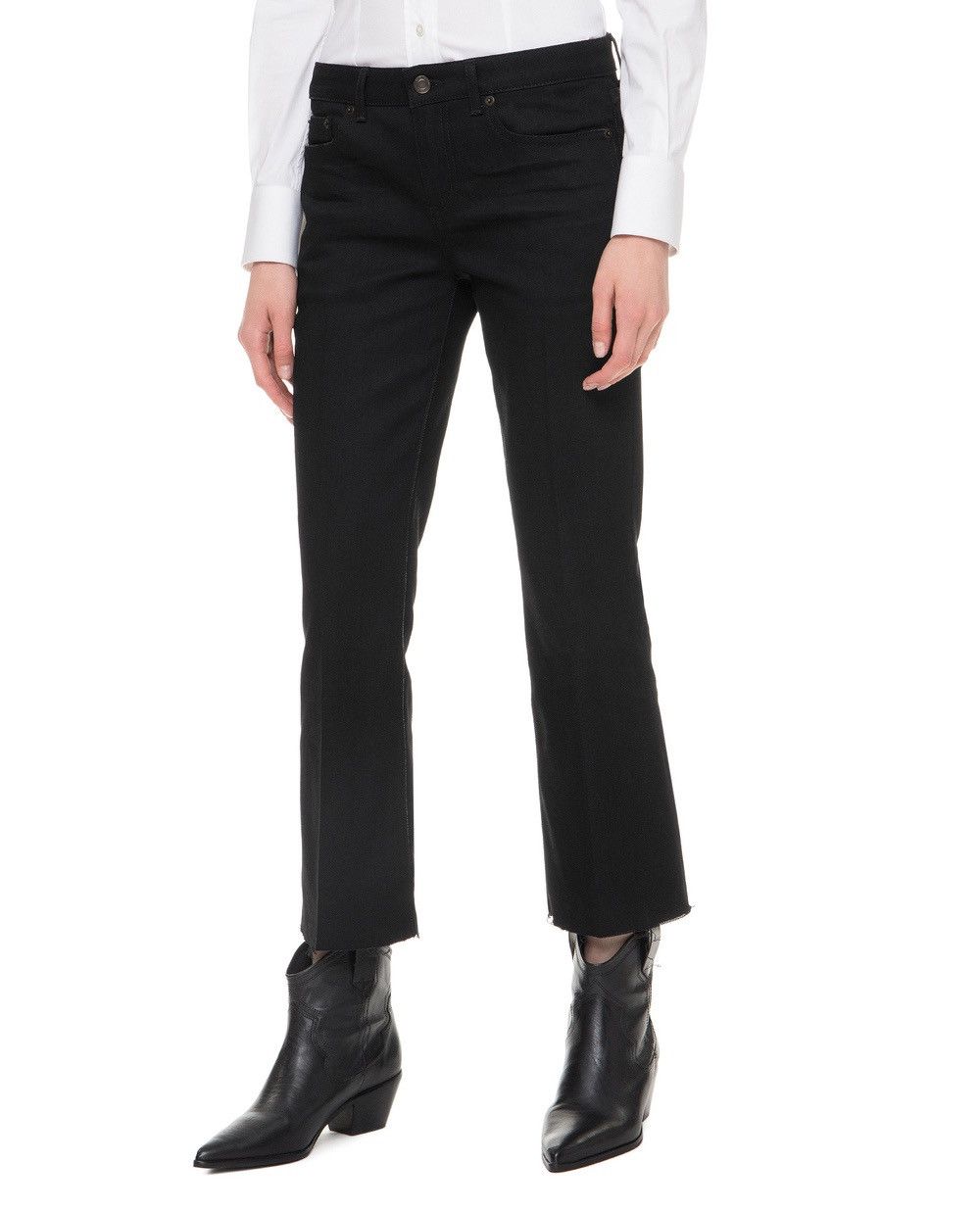 S/S 18 Saint Laurent Paris Cropped Bootcut Jeans