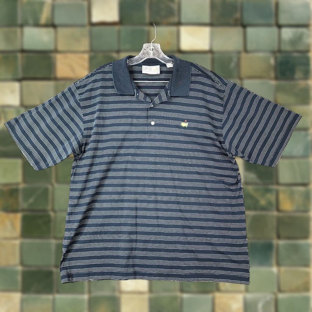 Vintage Masters Golf Blue Striped Polo Mens Short Sleeve Golf Shirt XL Size US XL / EU 56 / 4 - 1 Thumbnail