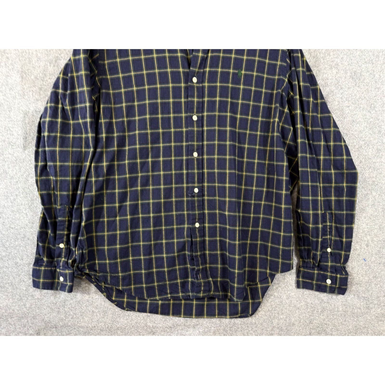 Ralph Lauren Ralph Lauren Shirt Mens XL Blue Checked Brushed Cotton Long Sleeve Button Down Size US XL / EU 56 / 4 - 4 Thumbnail