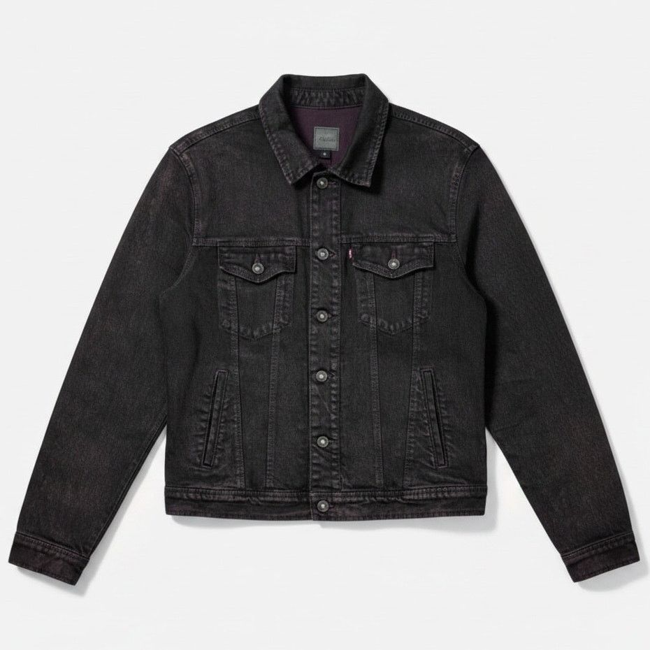 Joe's Joe's Jeans Men's Medium Purple Washed Denim Trucker Jacket Size US M / EU 48-50 / 2 - 1 Thumbnail