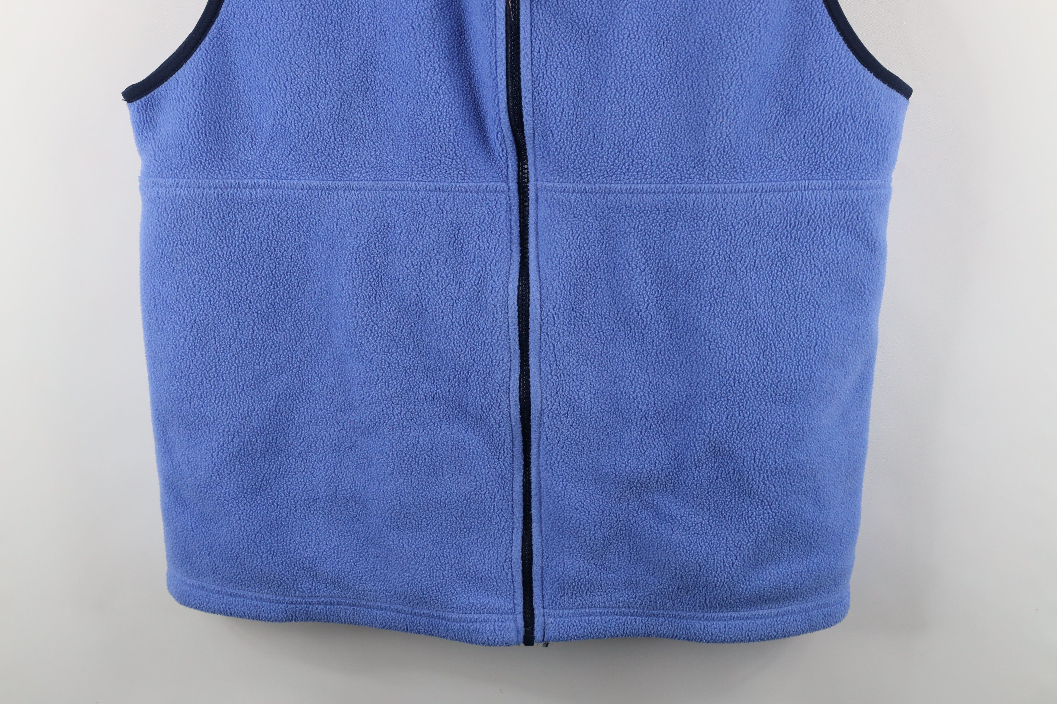 L.L. Bean × Vintage Vintage 90s LL Bean Blank Full Zip Fleece Vest Jacket Blue Size XL / US 12-14 / IT 48-50 - 3 Thumbnail