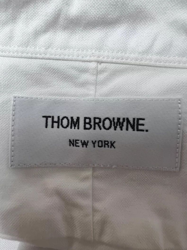 Thom Browne Thom Browne White classic striped double-sleeved shirt 2503 Size US XS / EU 42 / 0 - 5 Thumbnail