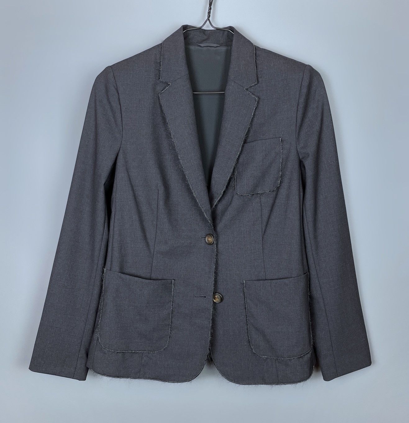 Brunello Cucinelli Brunello Cucinelli Wool Applique Pocket Blazer Jacket 40 Size S / US 4 / IT 40 - 1 Thumbnail