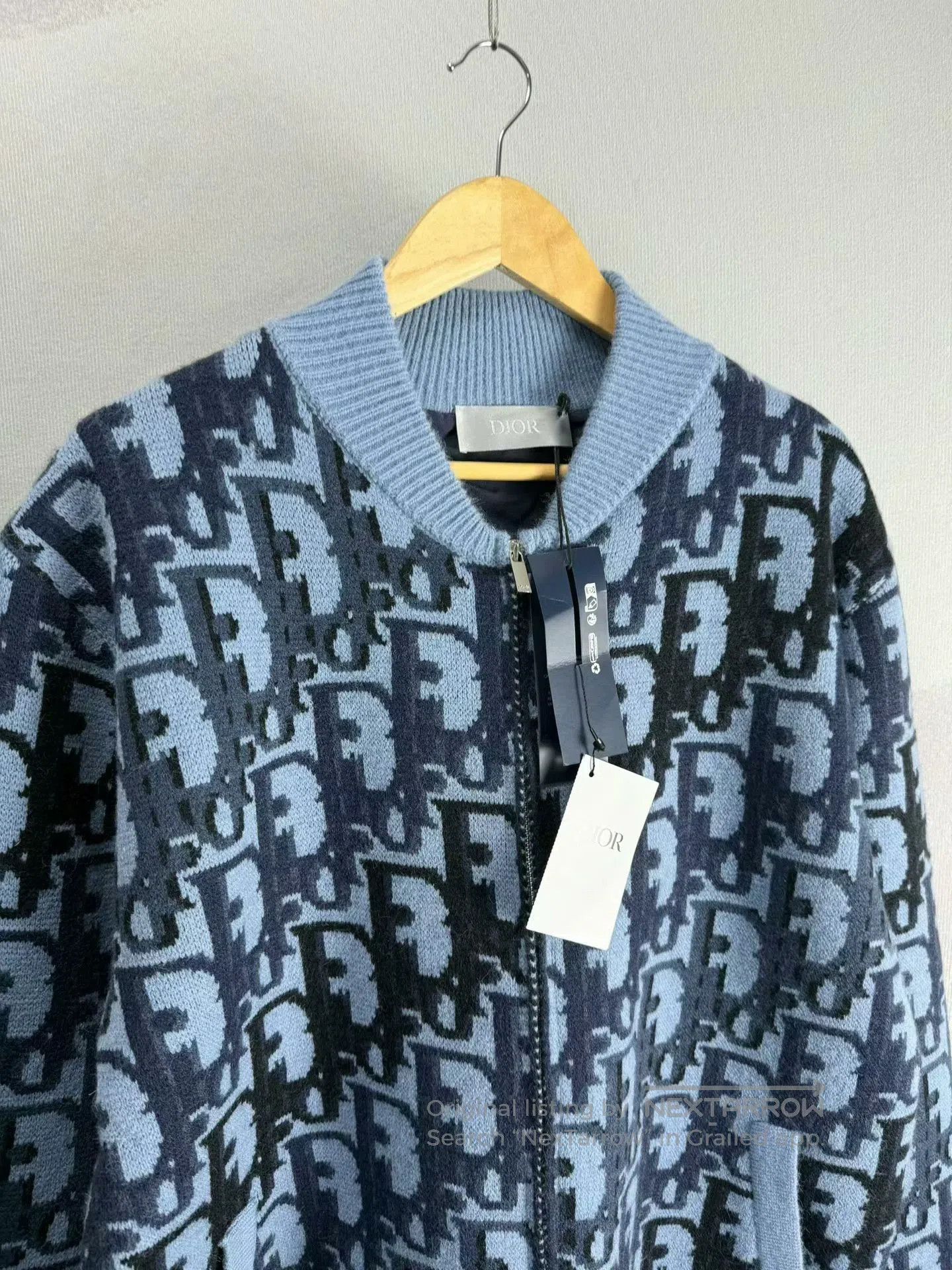 Dior dior blue wool zip-up jacket size M. Size US M / EU 48-50 / 2 - 2 Thumbnail