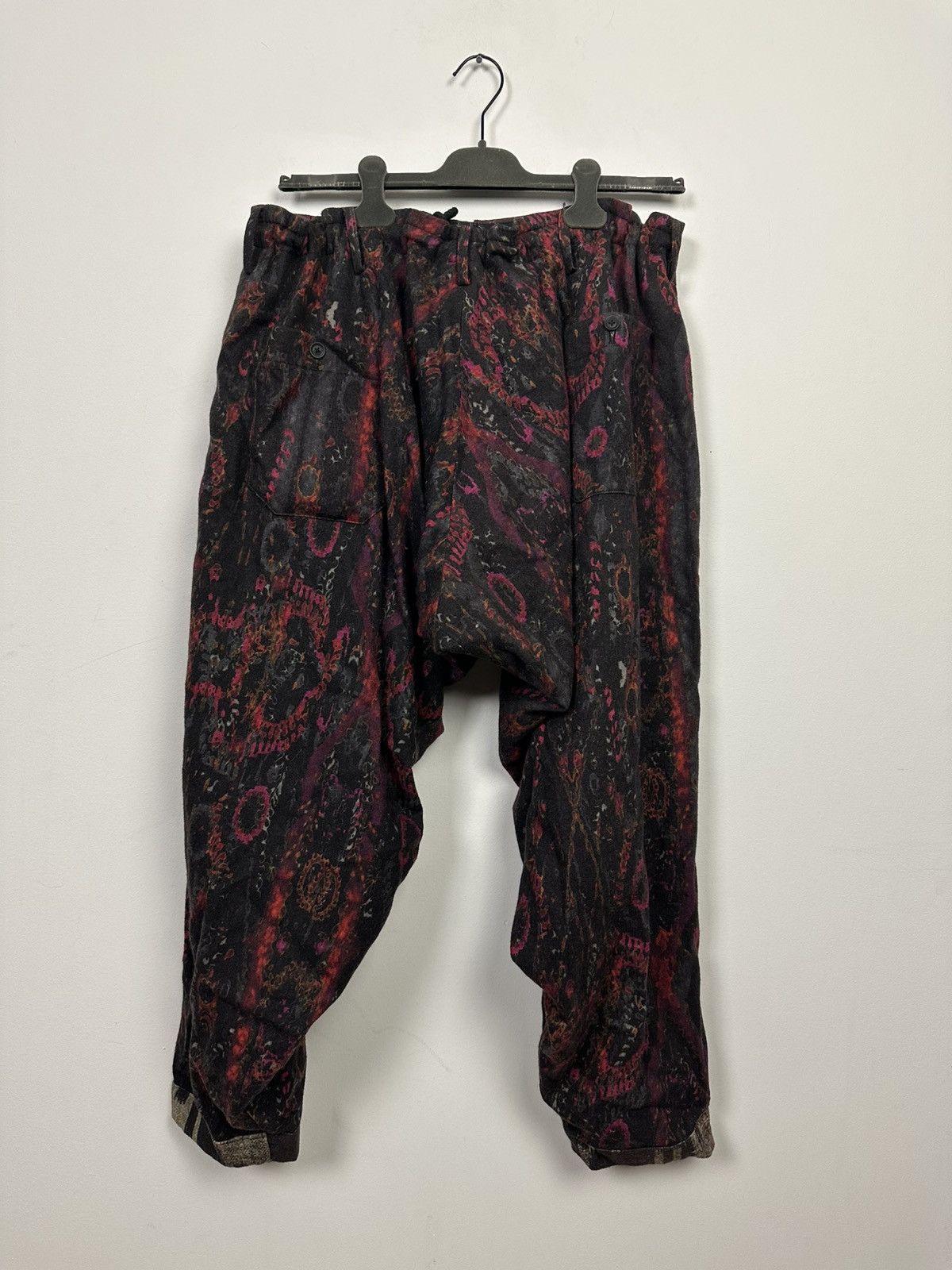 Yohji Yamamoto Pour Homme Wool Blend Patterned Lounge Pants Size US 30 / EU 46 - 4 Thumbnail