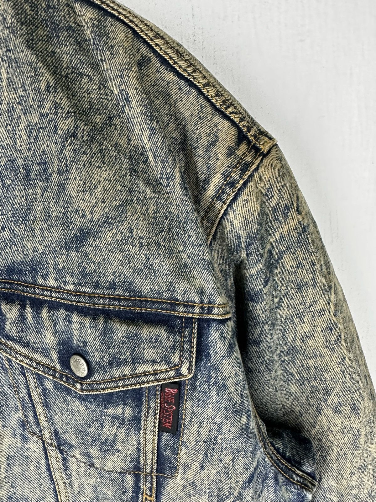 Wrangler Vintage Wrangler Euro Blue System Distred Denim Jacket Size US L / EU 52-54 / 3 - 3 Thumbnail
