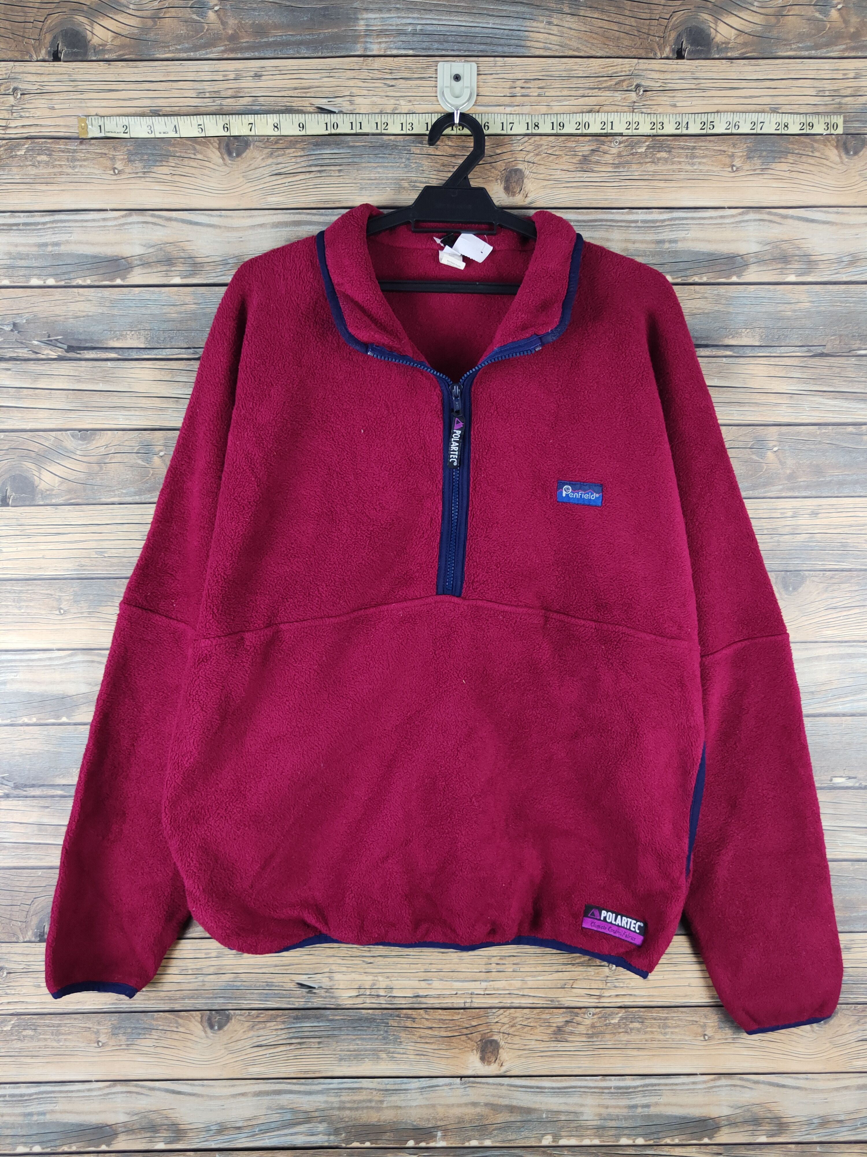 Penfield × Polartec DL Penfield Polartec Maroon Wool Sweatshirts #884 Size US XL / EU 56 / 4 - 1 Thumbnail