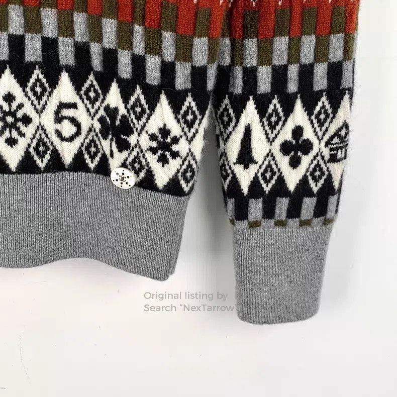 Chanel Chanel Color-blocked geometric pattern inlaid cashmere rou Size XXS / US 00 / IT 34 - 4 Thumbnail