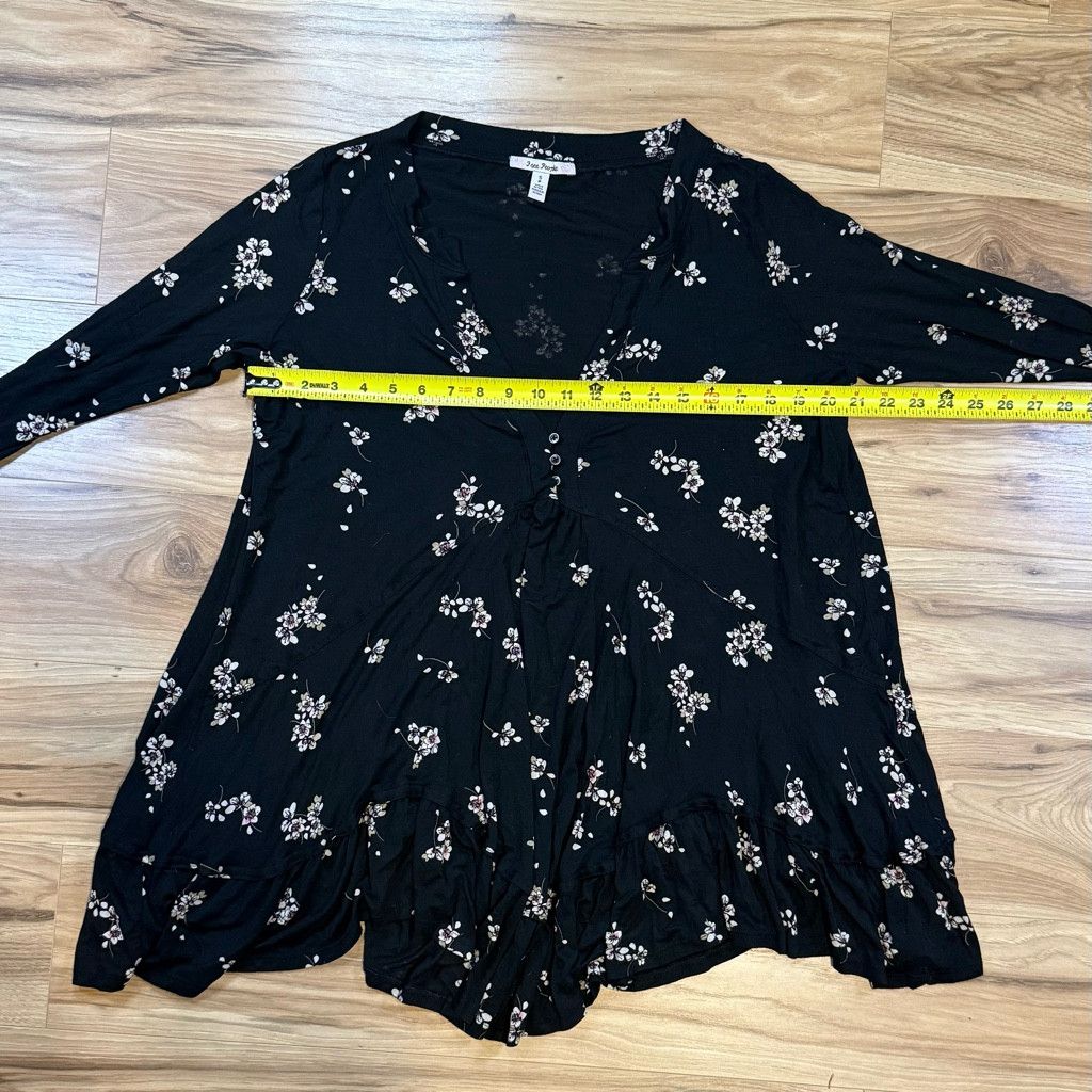 Free People Free People Women’s Floral Tunic Top SP Black Size S / US 4 / IT 40 - 4 Thumbnail