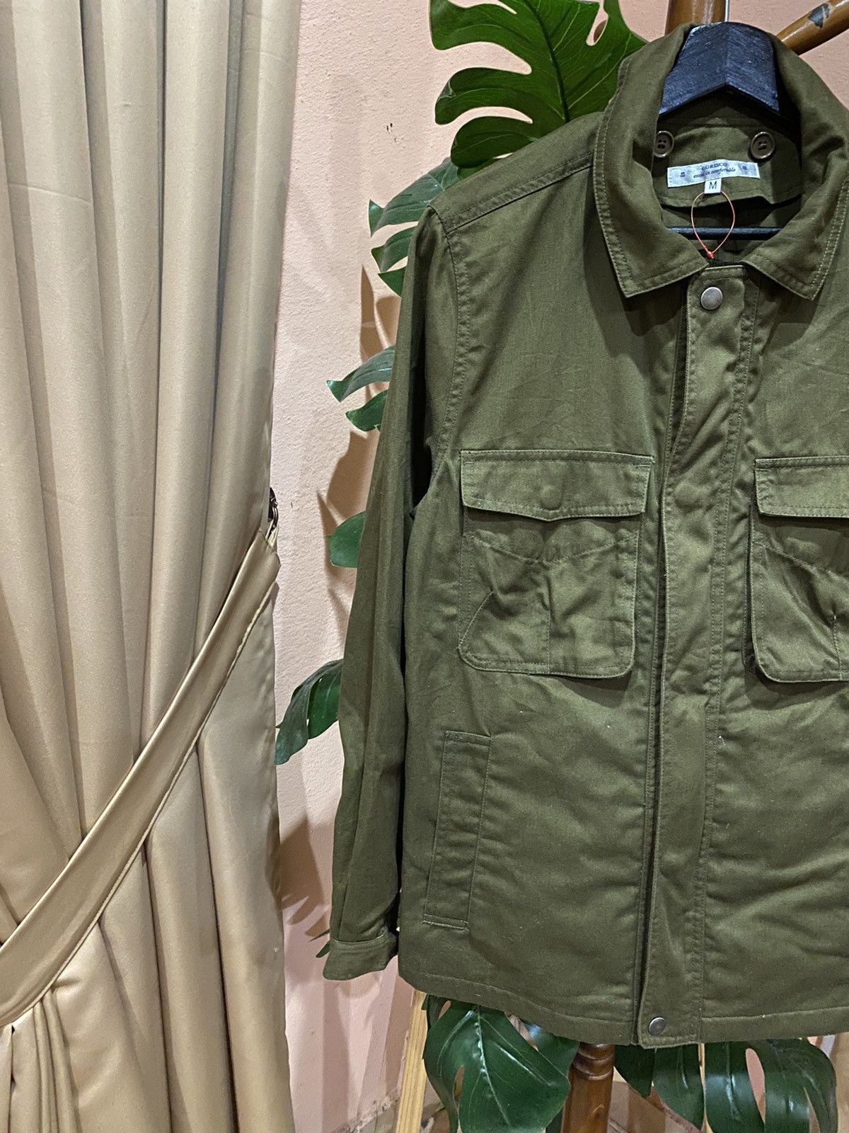 Japanese Brand Corisco Olive Green Military-Style Utility Jacket Workwear Size US S / EU 44-46 / 1 - 5 Thumbnail