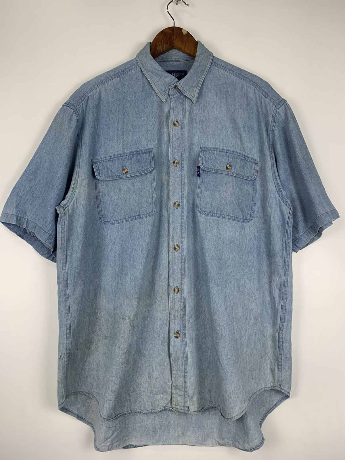 Japanese Brand × Vintage Vintage Be-Hot button denim shirt Size US L / EU 52-54 / 3 - 3 Thumbnail