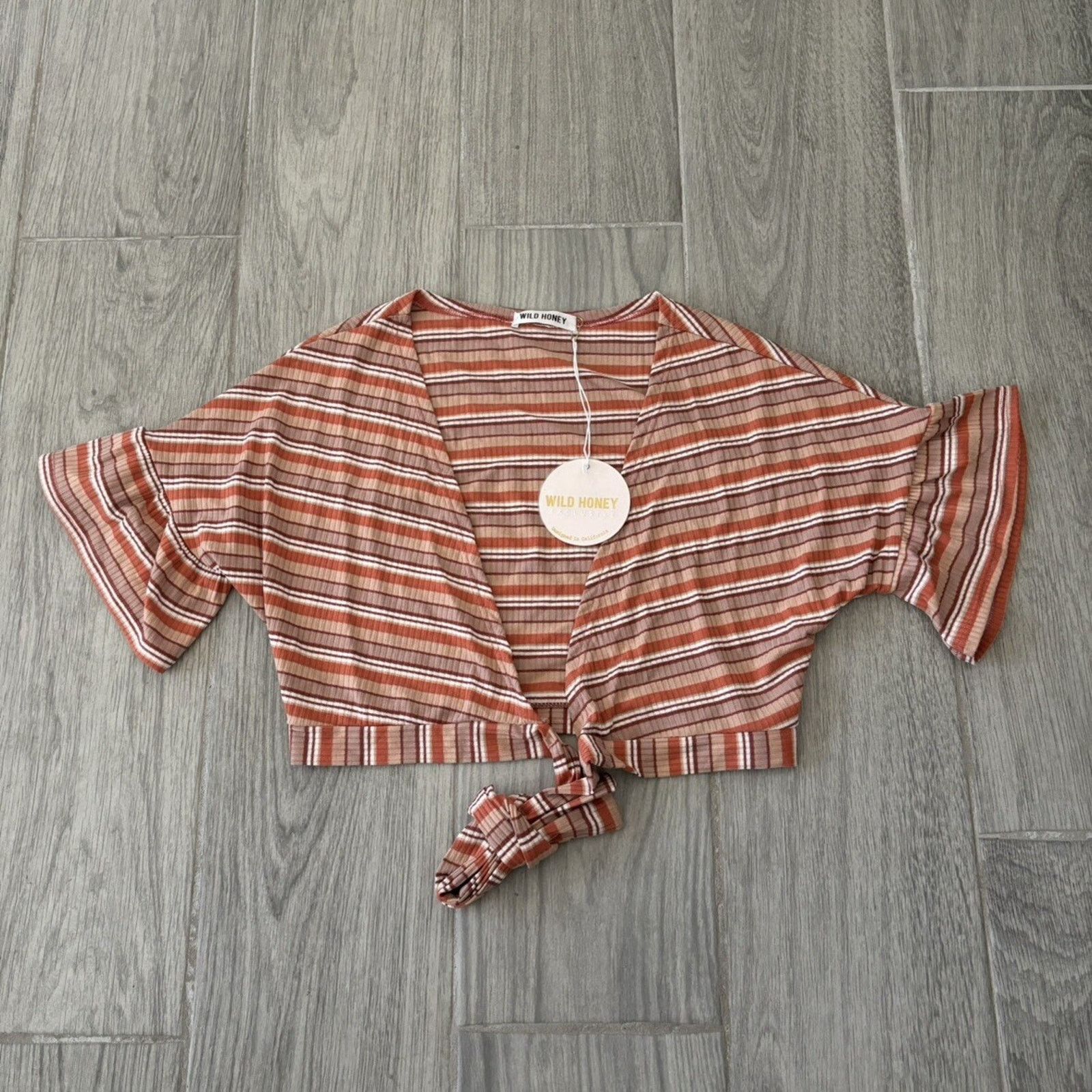 Other NWT Wild Honey Short Sleeve Crop Top Women’s Small Orange Size S / US 4 / IT 40 - 1 Thumbnail