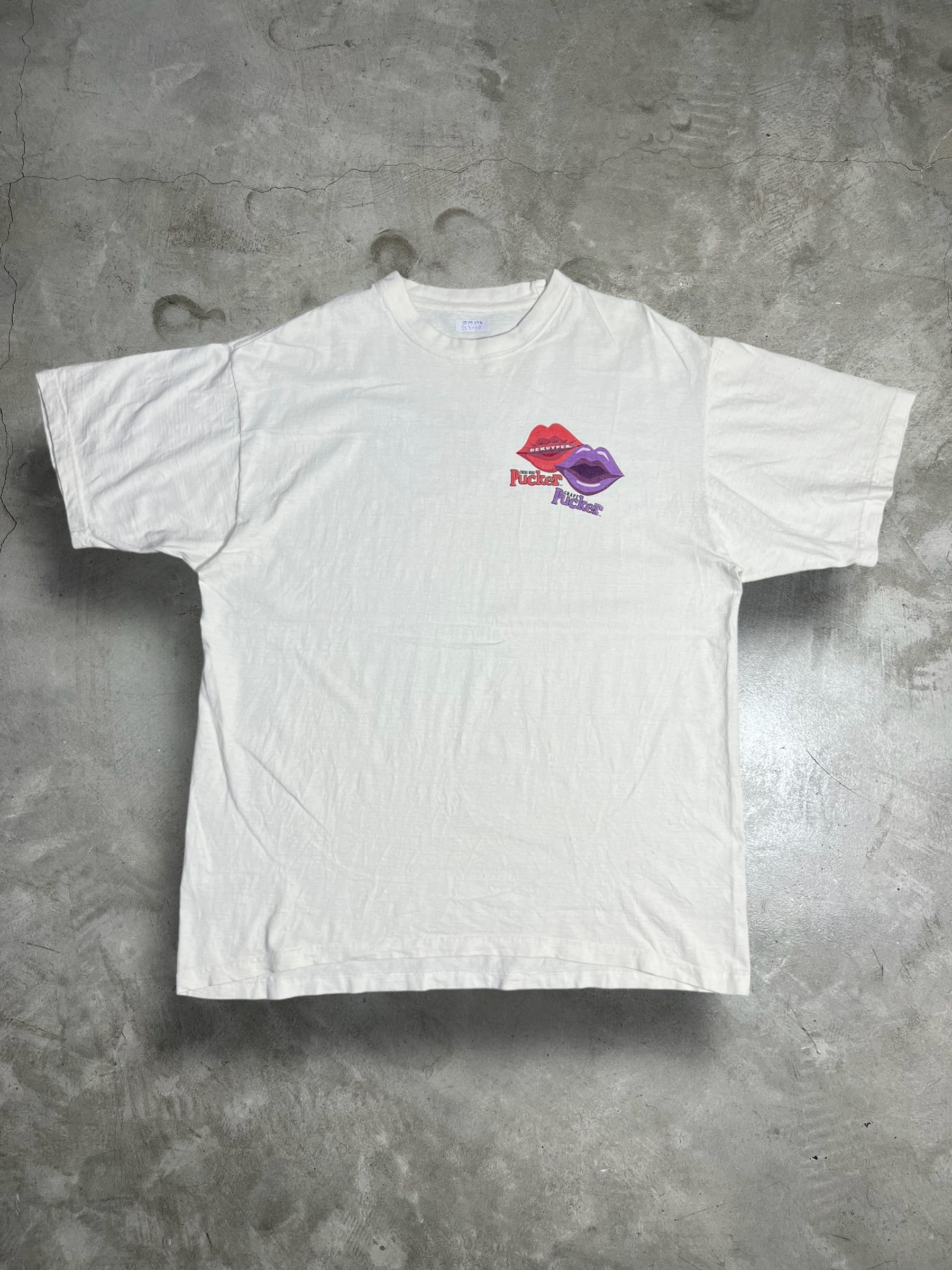 Vintage Vintage DeKuyper Pucker Cocktail Promo Tee GTME077 Size US XL / EU 56 / 4 - 6 Thumbnail