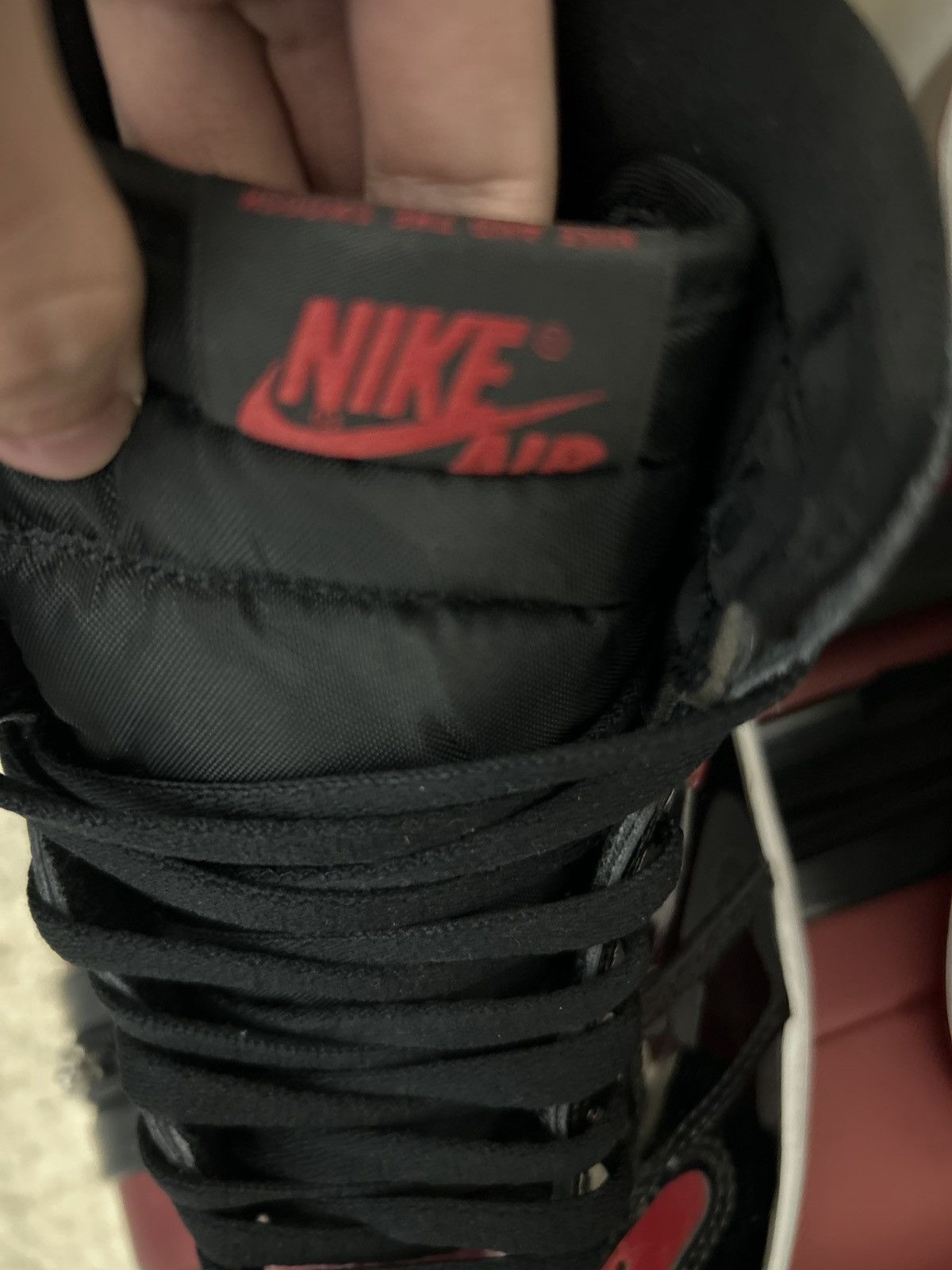 Jordan Brand × Nike Air Jordan 1 Retro High OG Patent Bred' Size US 8.5 / EU 41-42 - 9 Thumbnail