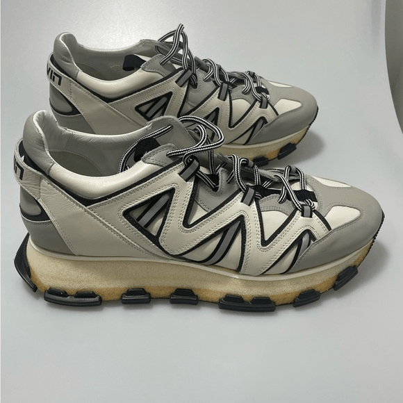 Lanvin LANVIN MEN'S RUNNING SNEAKERS IN LEATHER AND REFLECTIVE COLO Size US 10 / EU 43 - 4 Thumbnail