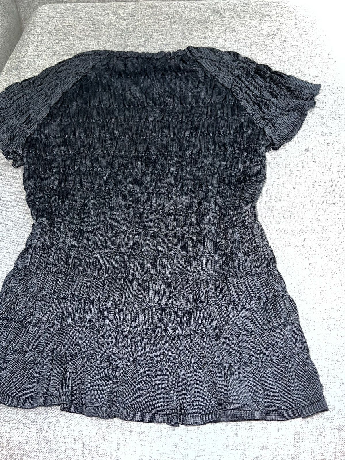 Miu Miu Big bow ruffled stretchy top 💖🎀 Size M / US 6-8 / IT 42-44 - 10 Thumbnail
