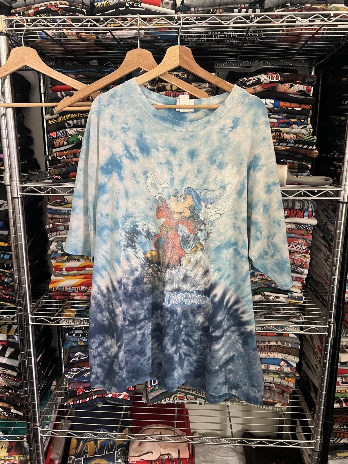 Disney 90s Mickey Mouse Wizard Magic Tie Dye Disneyland Tee Size US XXL / EU 58 / 5 - 1 Thumbnail