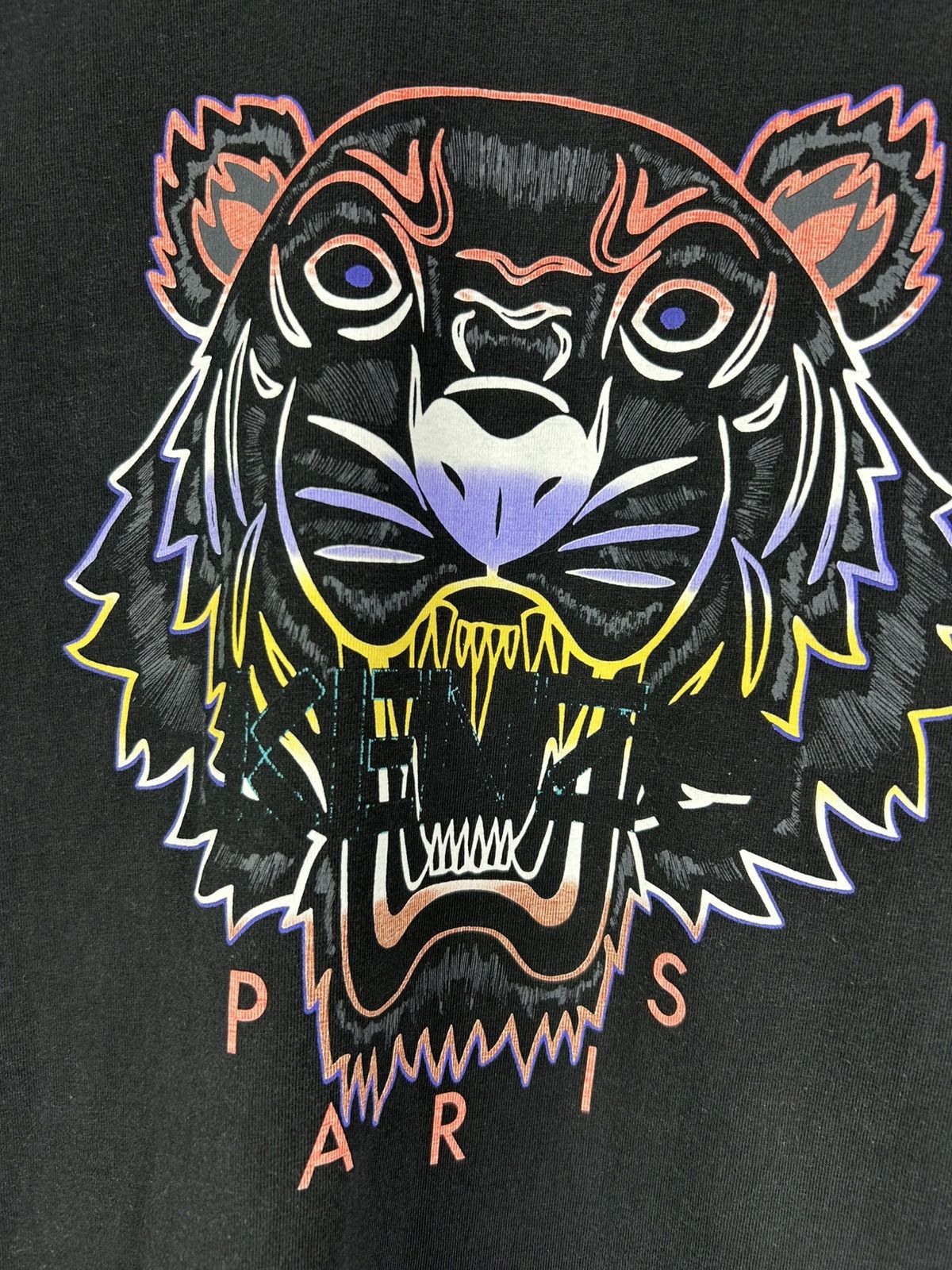 Kenzo Kenzo Paris Big Logo Tiger T-Shirt Size L Black Size US L / EU 52-54 / 3 - 4 Thumbnail