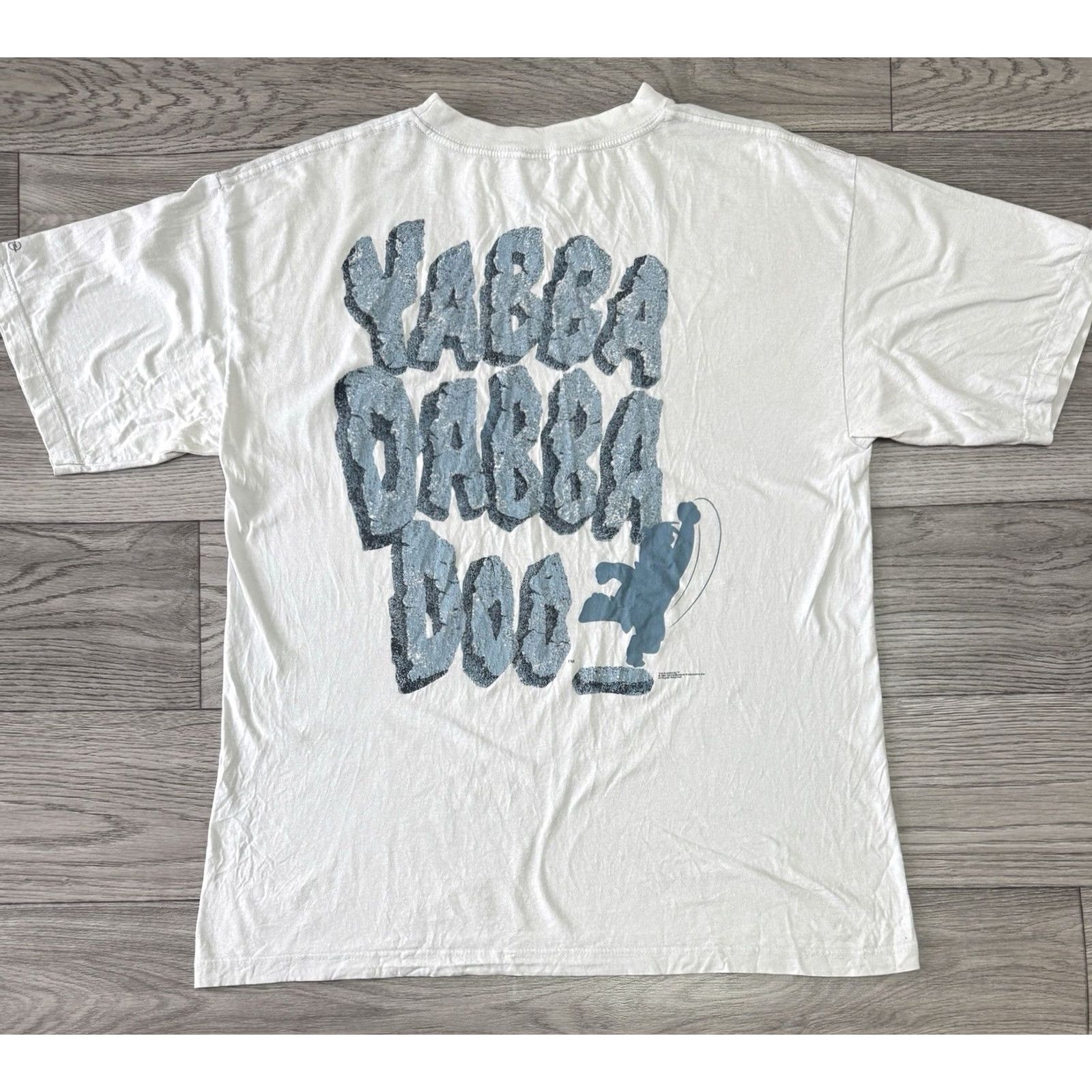 FRED VINTAGE The Flintstones T-Shirt XL White Fred Flintstone 1993 Mens Shirt Size US XL / EU 56 / 4 - 2 Thumbnail