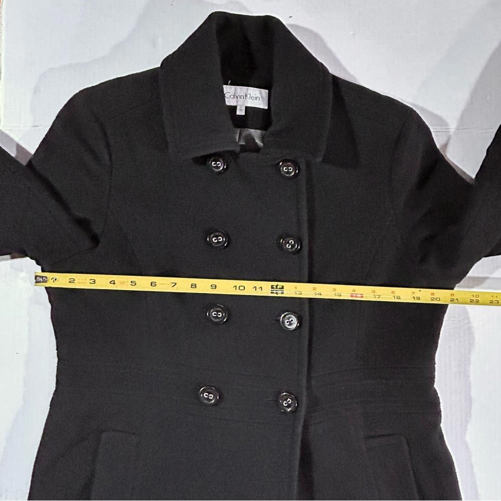 Calvin Klein Calvin Klein Black Wool Double Breasted Peacoat, 10 Size L / US 10 / IT 46 - 8 Thumbnail
