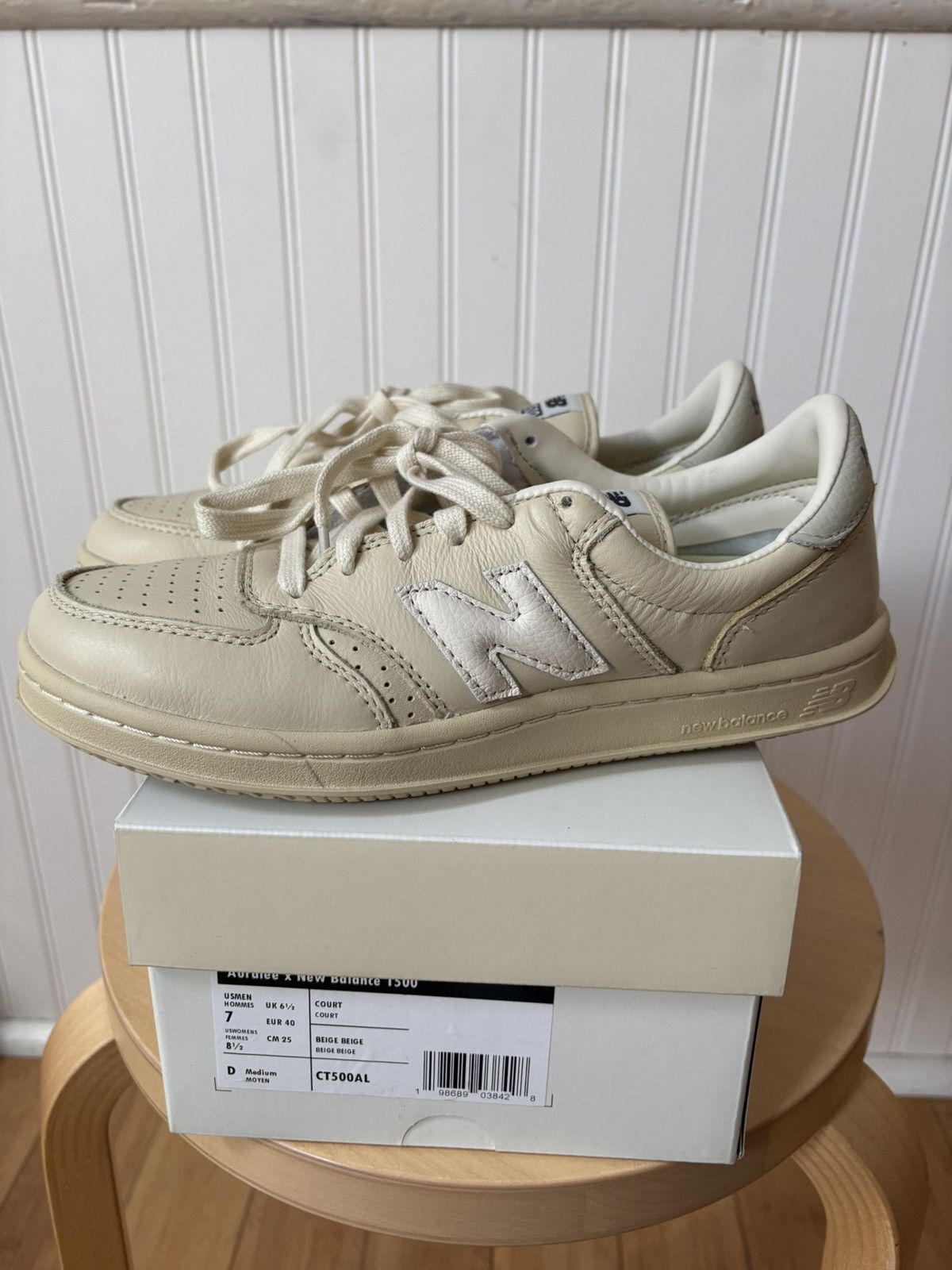 Auralee × New Balance Auralee x New Balance Vintage Ivory t500 size M7/W8.5 Size US 7 / EU 40 - 3 Thumbnail