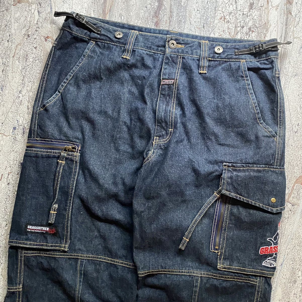 Vintage Vintage Grass Hither Graffiti Streetwear Hip-Hop Jeans Size US 35 - 8 Thumbnail