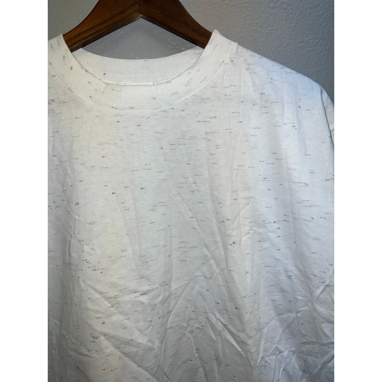 Vintage 90s Vintage H.L. Miller White Speckled Blank Shirt Tee VTG L Size US L / EU 52-54 / 3 - 3 Thumbnail
