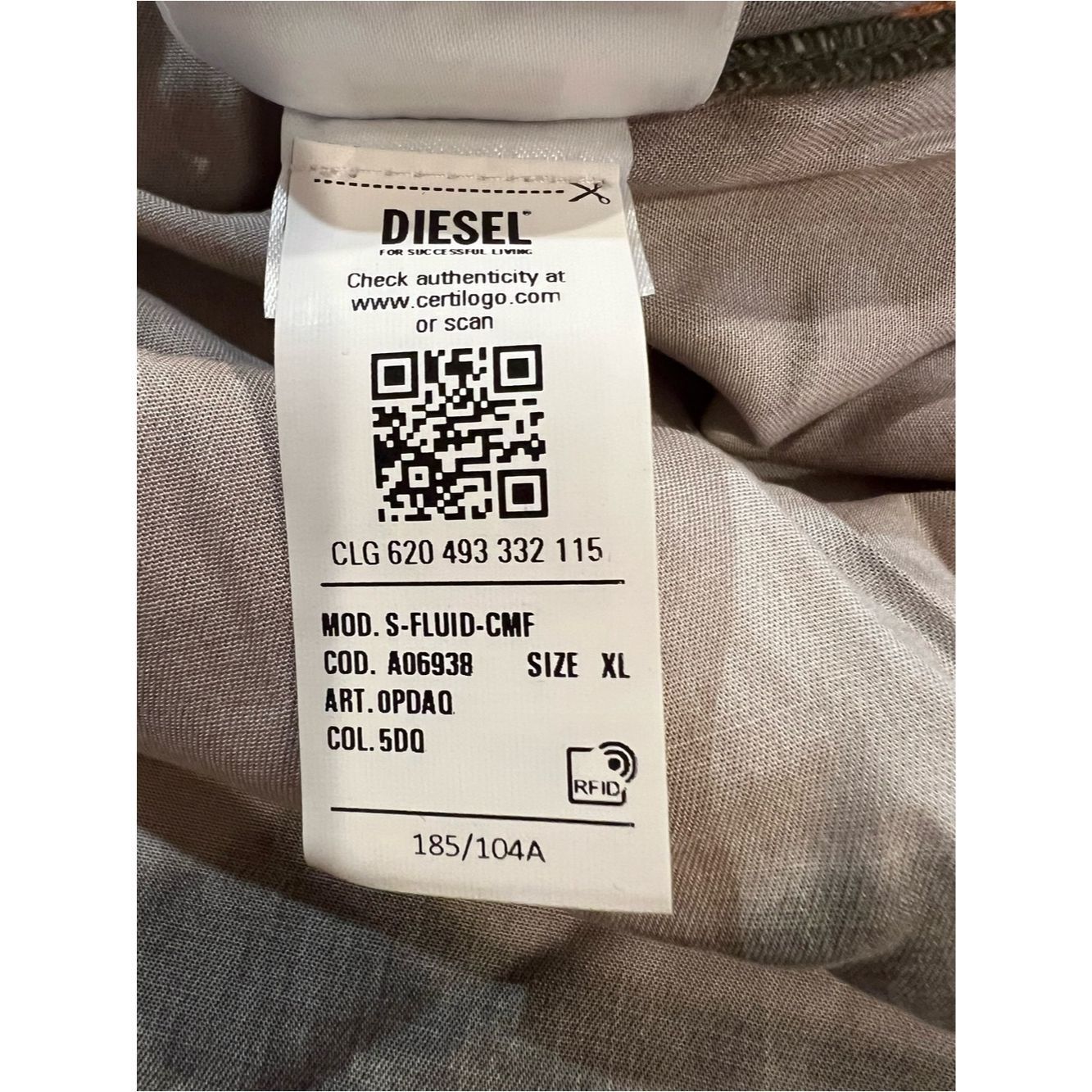 Diesel Diesel S-Fluid-CMF Oversized Lyocell Shirt XL Abstract Camo Size US XL / EU 56 / 4 - 8 Thumbnail