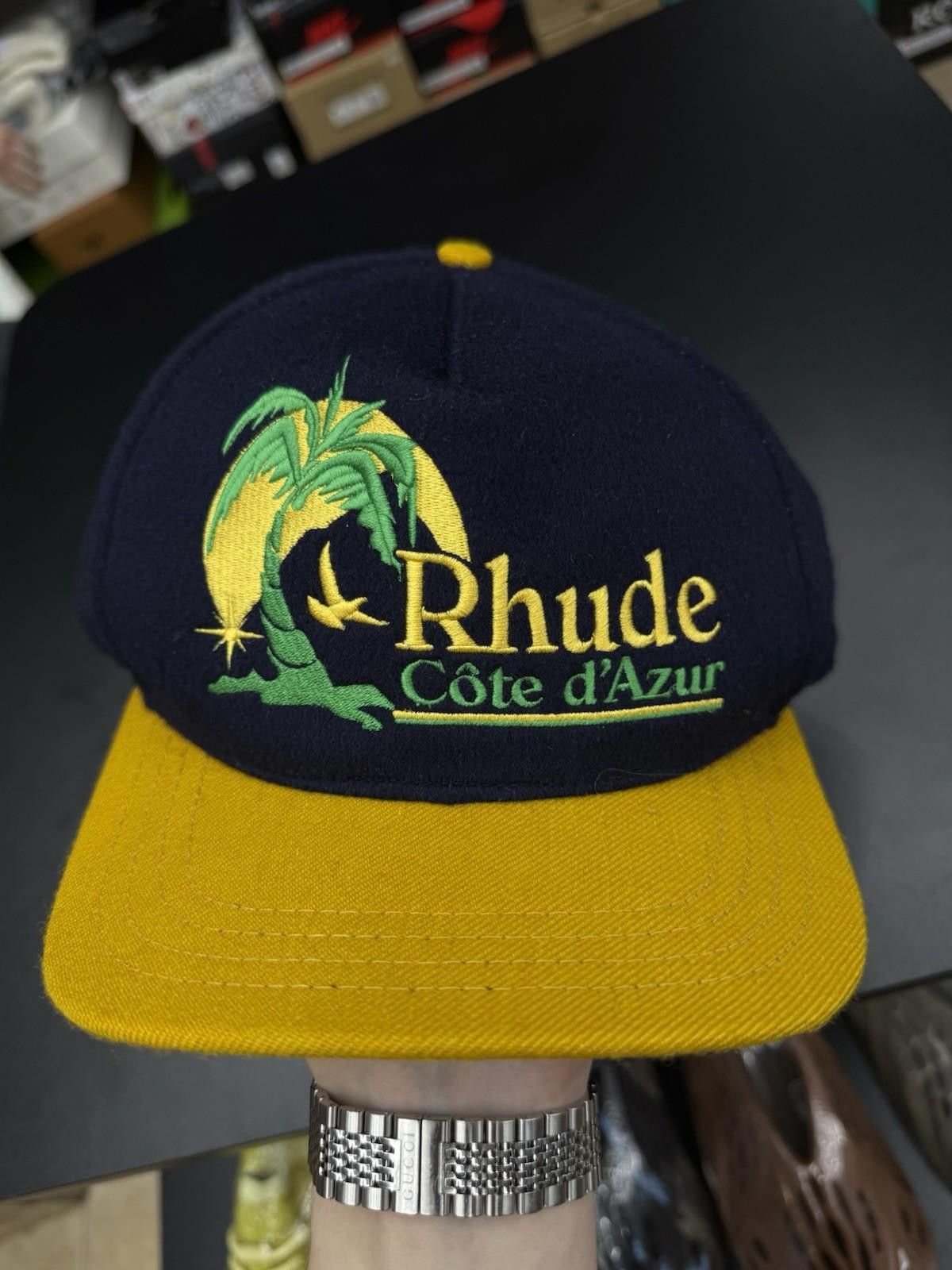 Rhude Rhude Men’s Blue Yellow Hat 100% Authentic Pre Owned 🧼 Size ONE SIZE - 1 Thumbnail