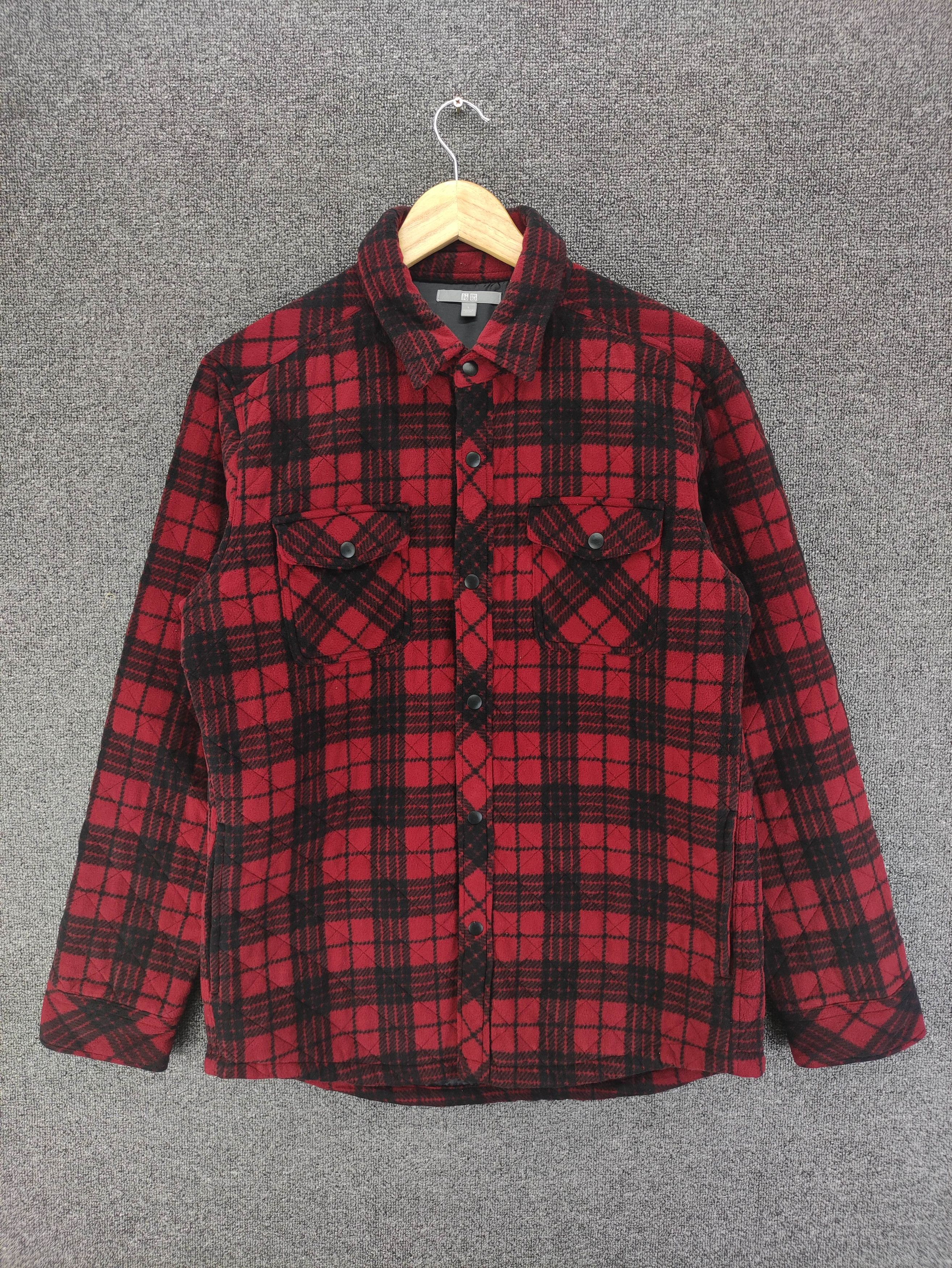 Uniqlo Uniqlo Quilted Shadow Plaid Flannel Jacket Snap Button Size US M / EU 48-50 / 2 - 1 Thumbnail