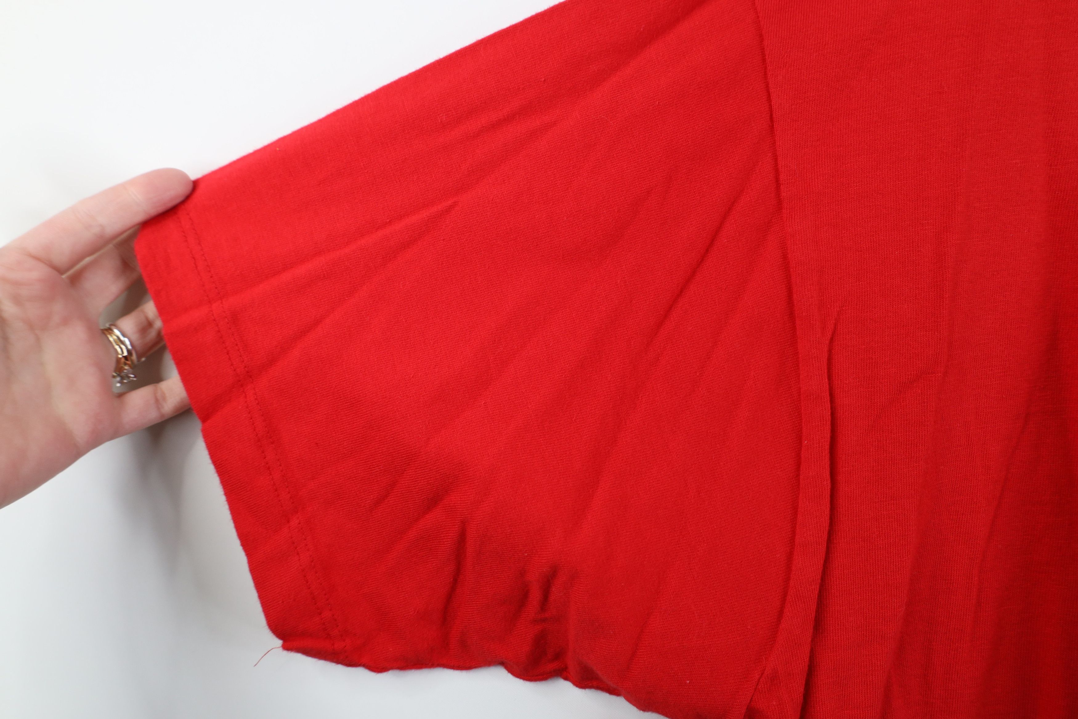 Vintage Vintage 90s Streetwear Heavy Cotton Pocket T-Shirt Red USA Size US XL / EU 56 / 4 - 7 Thumbnail