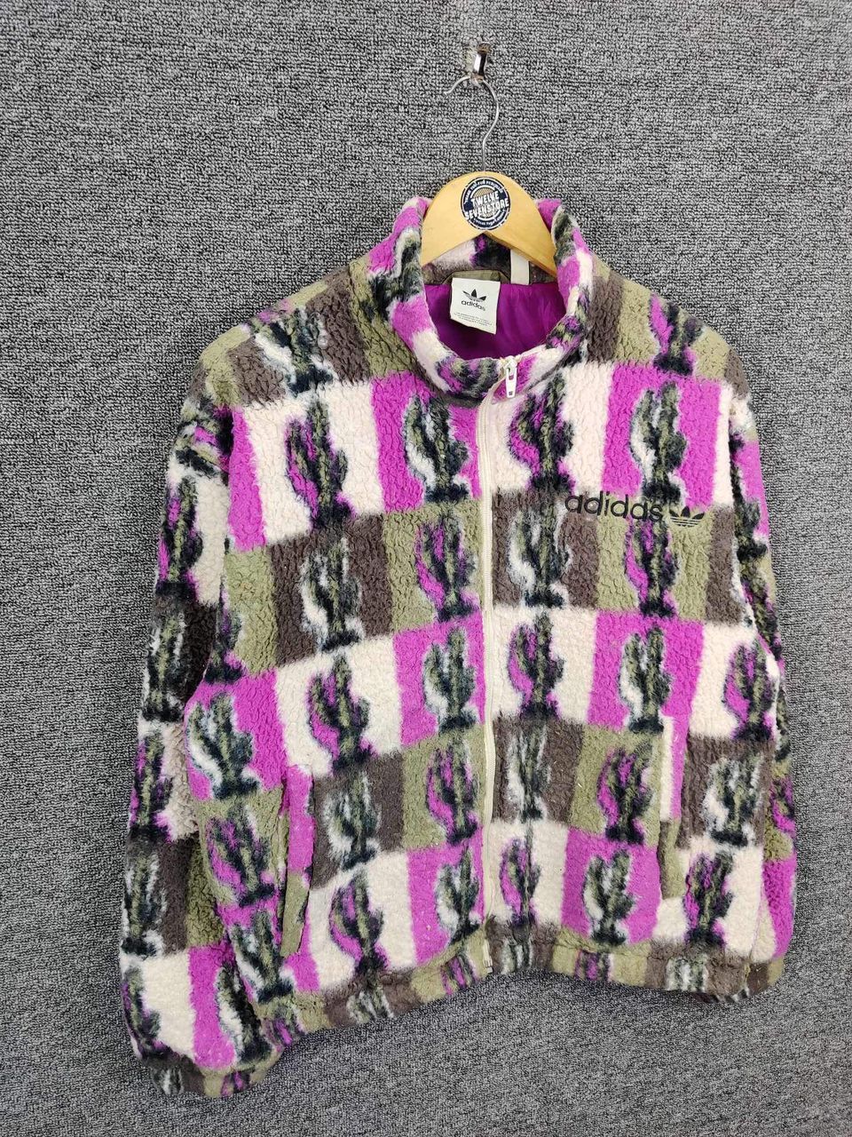 Adidas Vintage Adidas Trefoil Fleece Jacket Nice Design Size US M / EU 48-50 / 2 - 5 Thumbnail