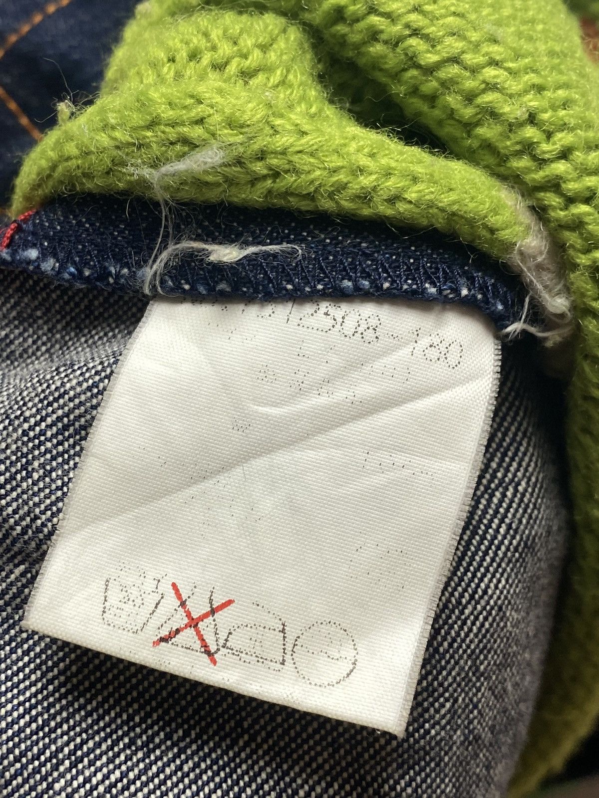 Angel Blue 2000s Angel Blue - Chunky Knitted Denim Jacket Size L / US 10 / IT 46 - 24 Thumbnail